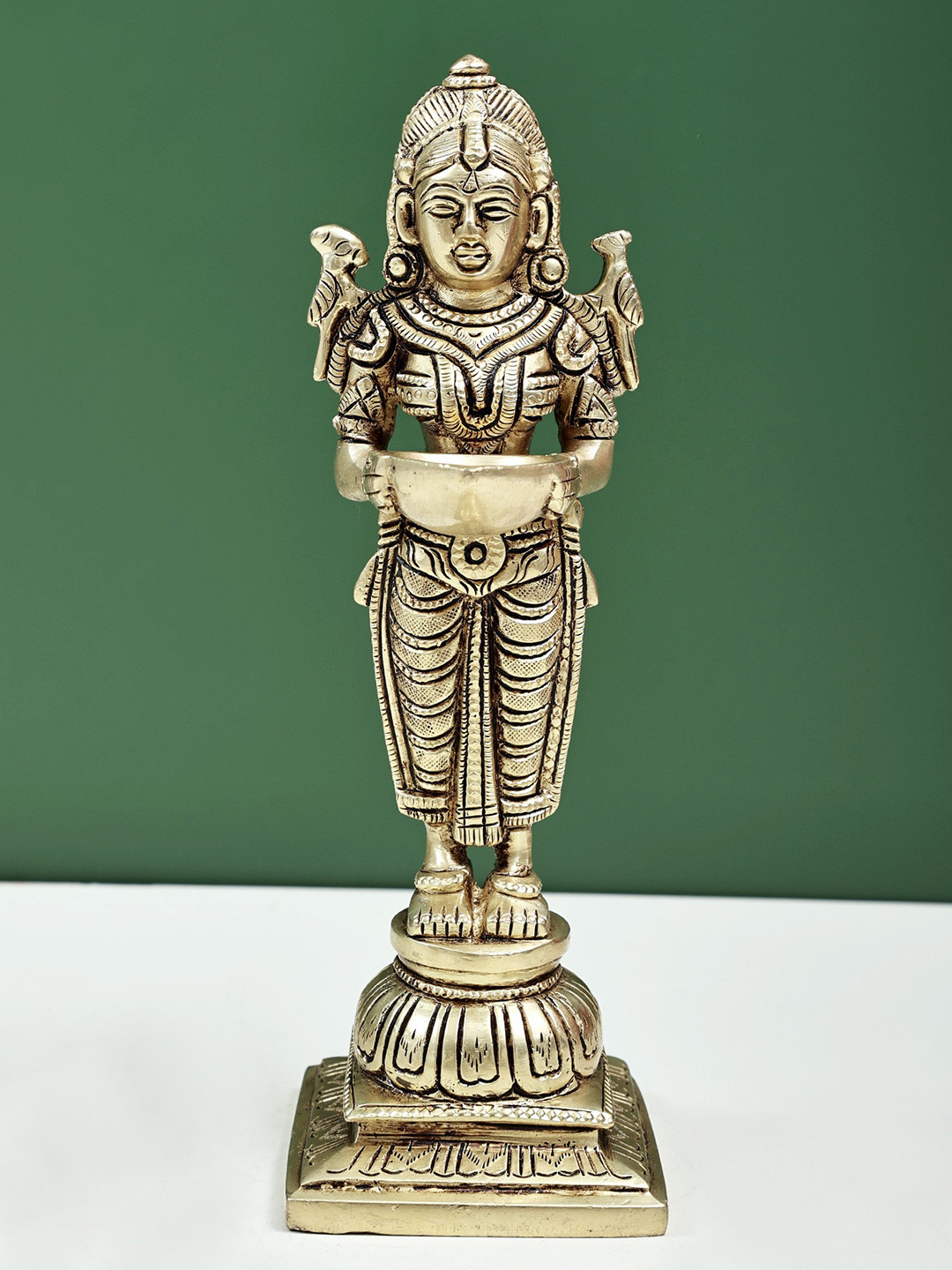 Exotic India Brass Deep Lakshmi Showpiece