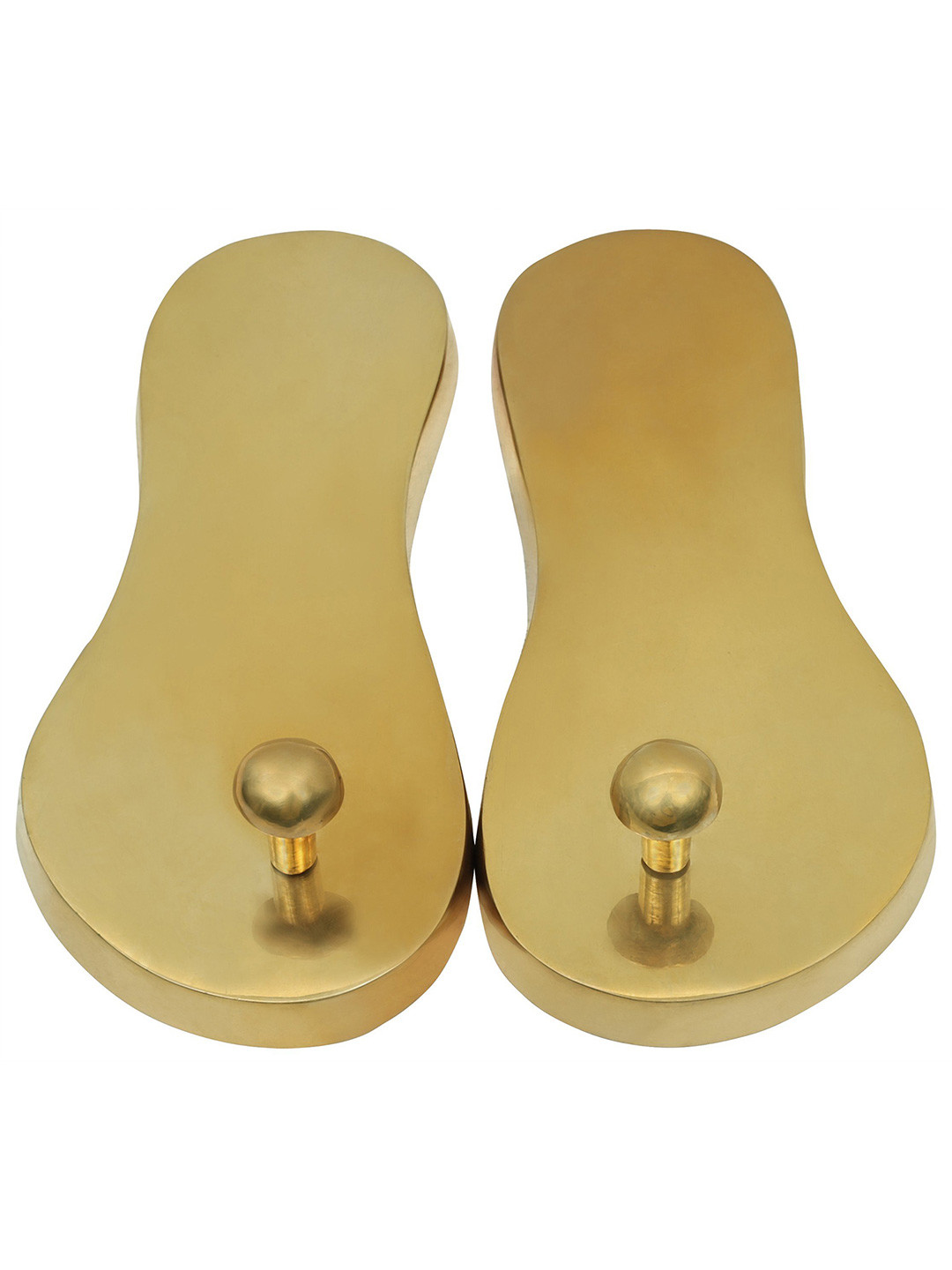 Exotic India Gold Toned 2 Pieces Charan Paduka Religious Showpieces