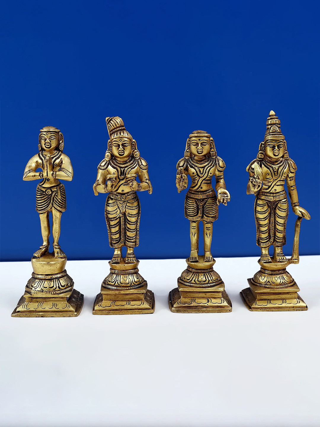 Exotic India Small Nalvar Set Statue