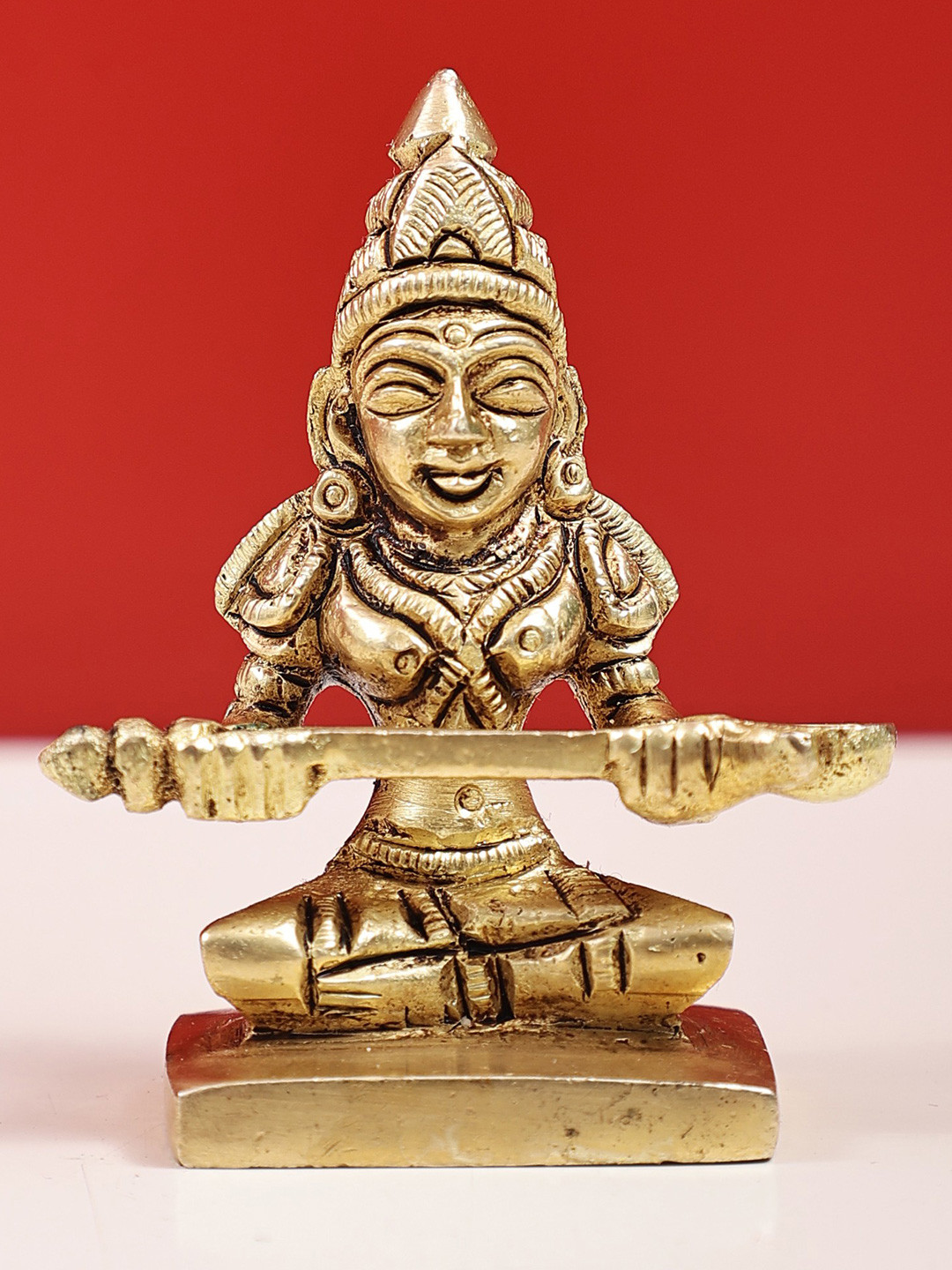 Exotic India Gold Toned Goddess Annapurna Religious Showpiece