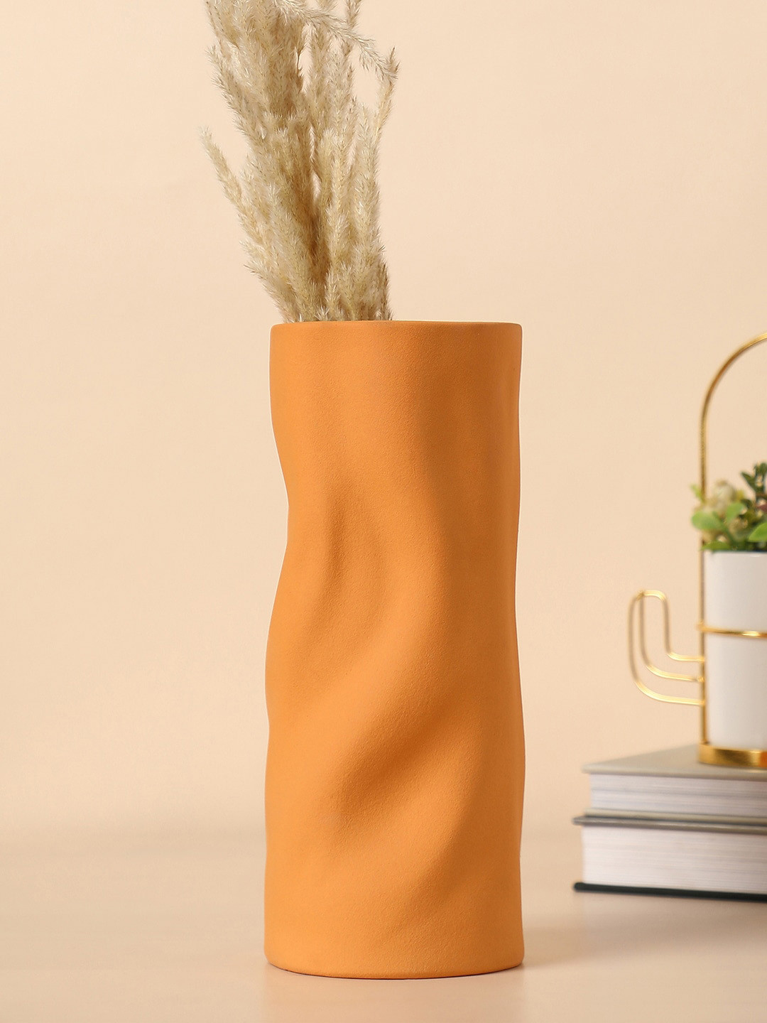 Bonhomie Yellow Textured Ceramic Vase