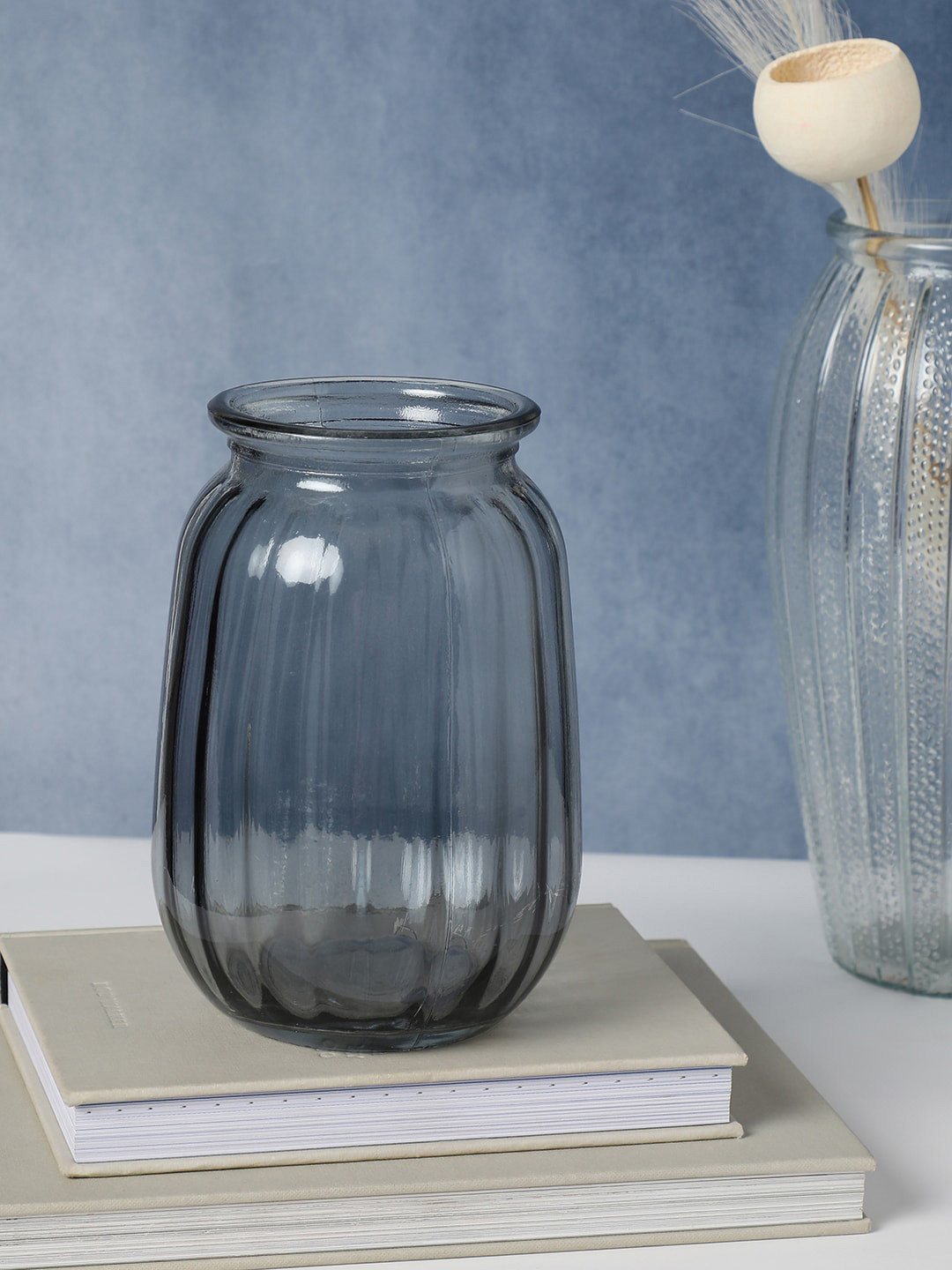 Bonhomie Grey Textured Flower Vase