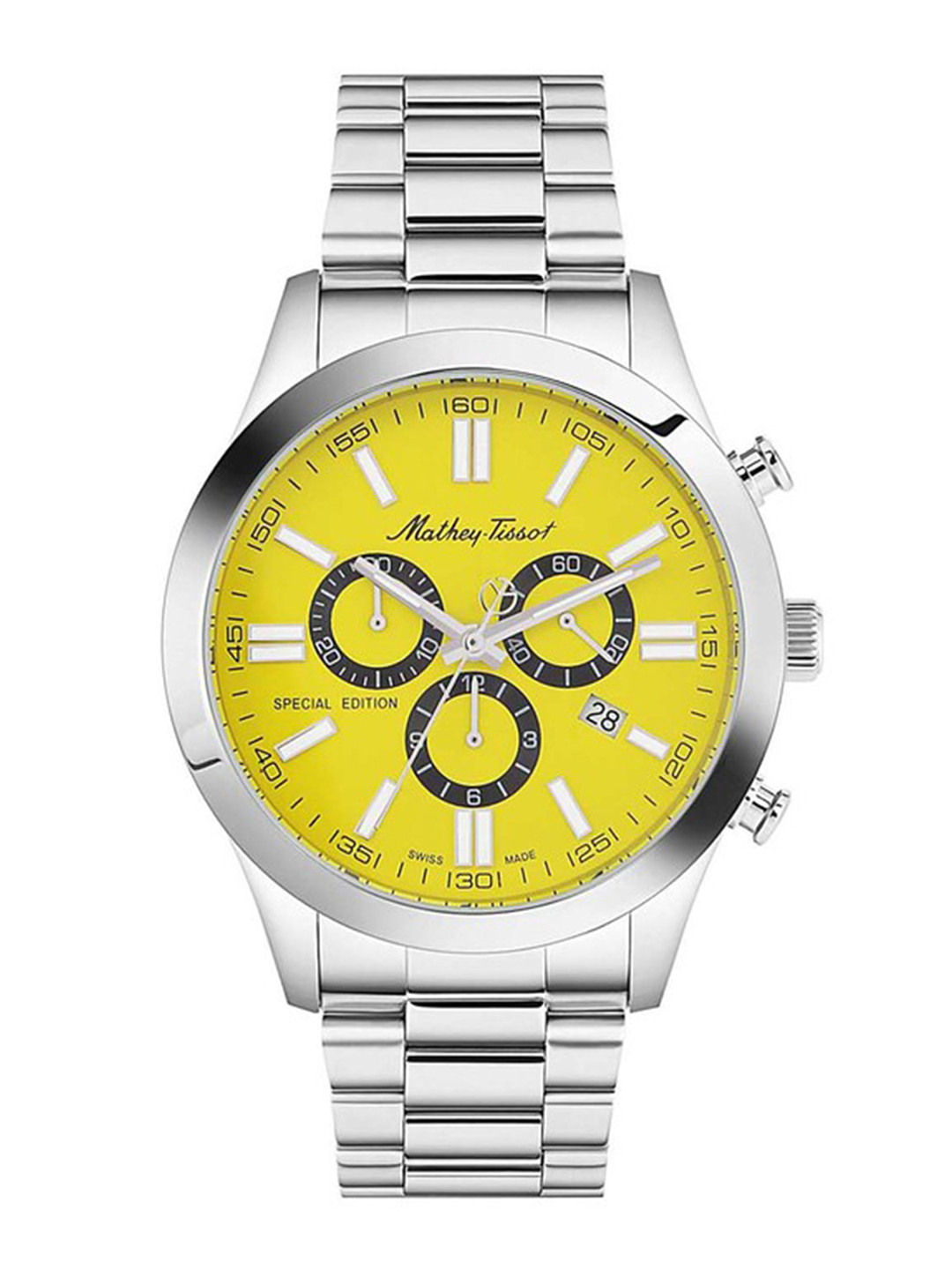 Mathey-Tissot Men Swiss Made Special Edition Chronograph Yellow Dial Watch H455CHJ