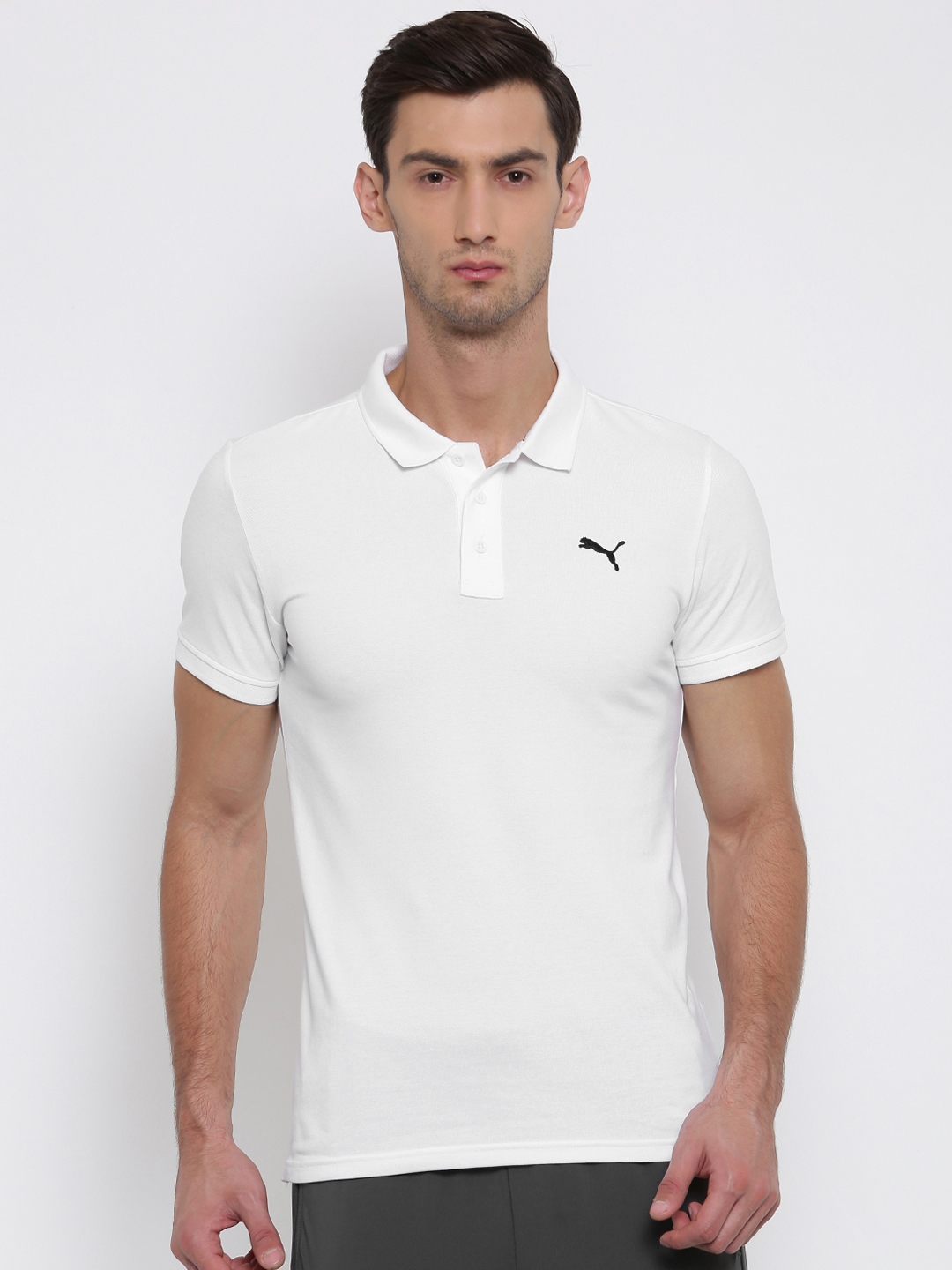 puma white collar t shirt