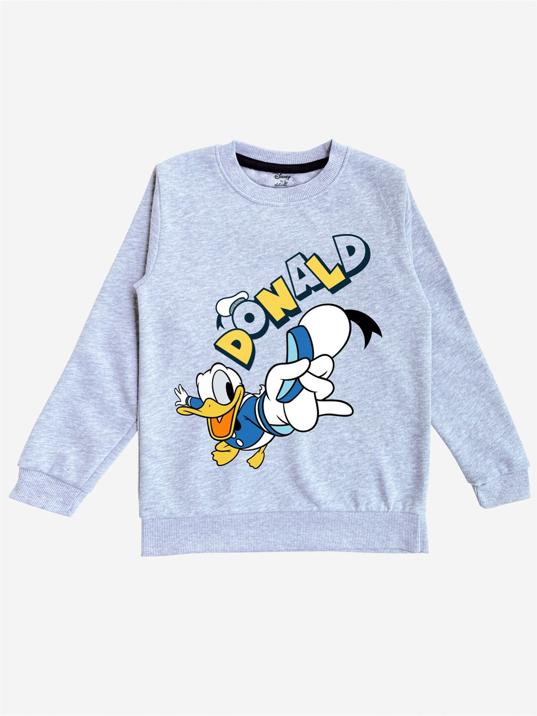 Minicult Kids Grey Donald Duck Printed Sweatshirt