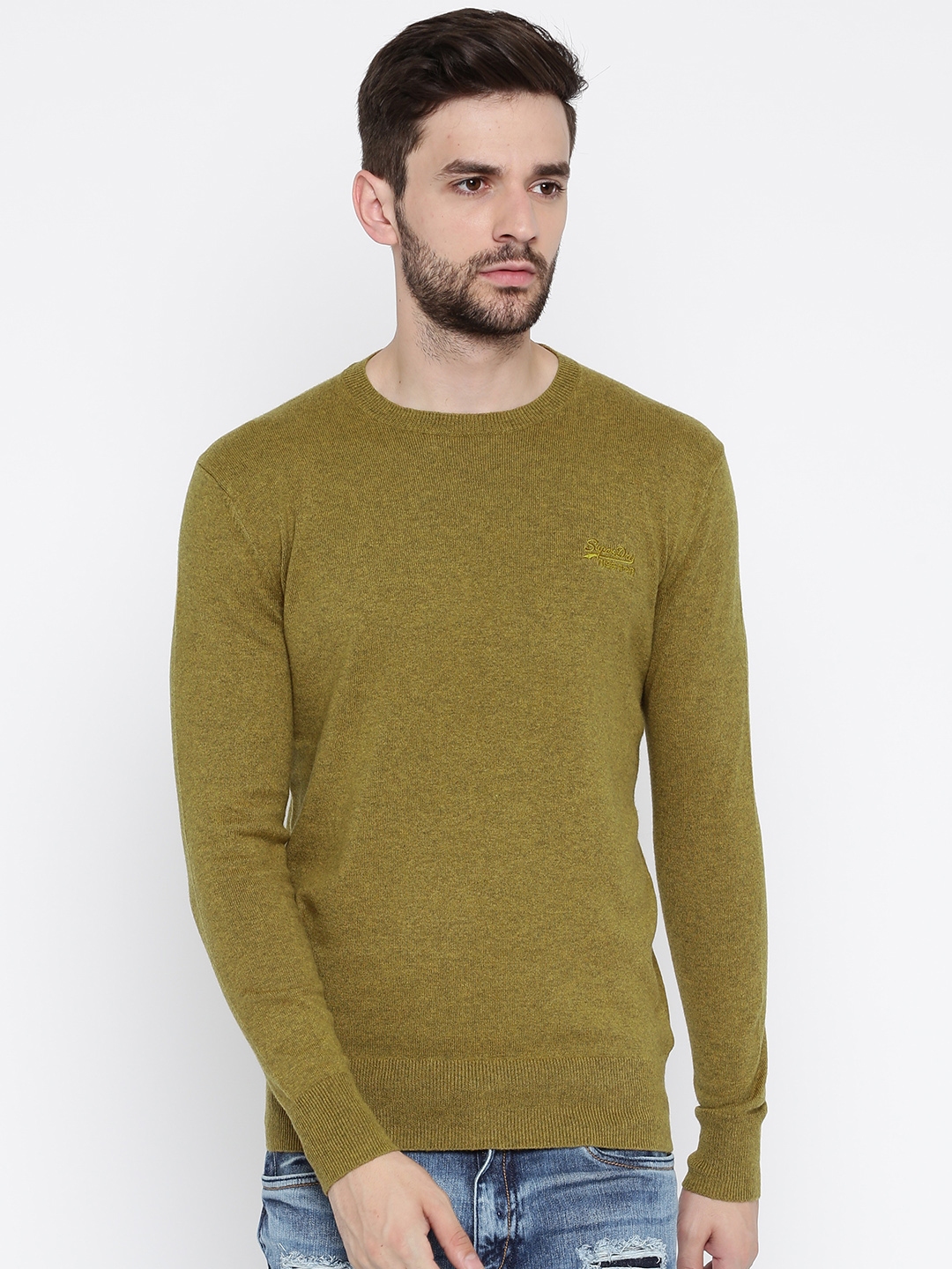 superdry mustard jumper