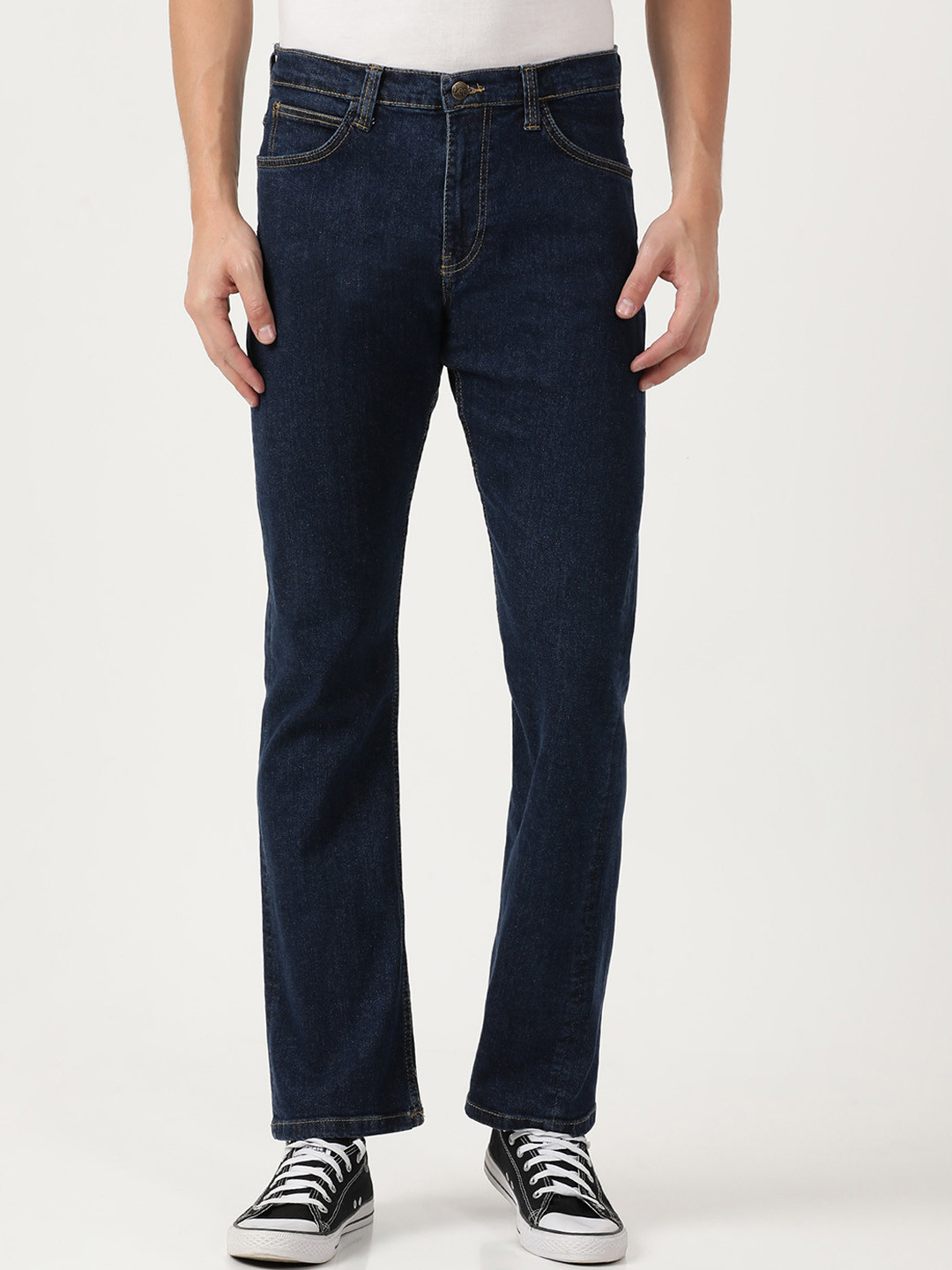 Lee Men Black Slim Fit Stretchable Jeans