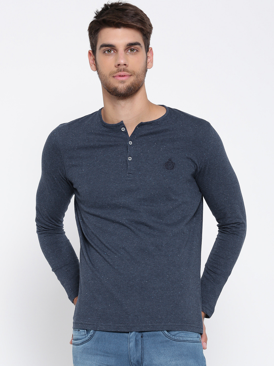 Buy Blackberrys Men Navy Blue Solid 