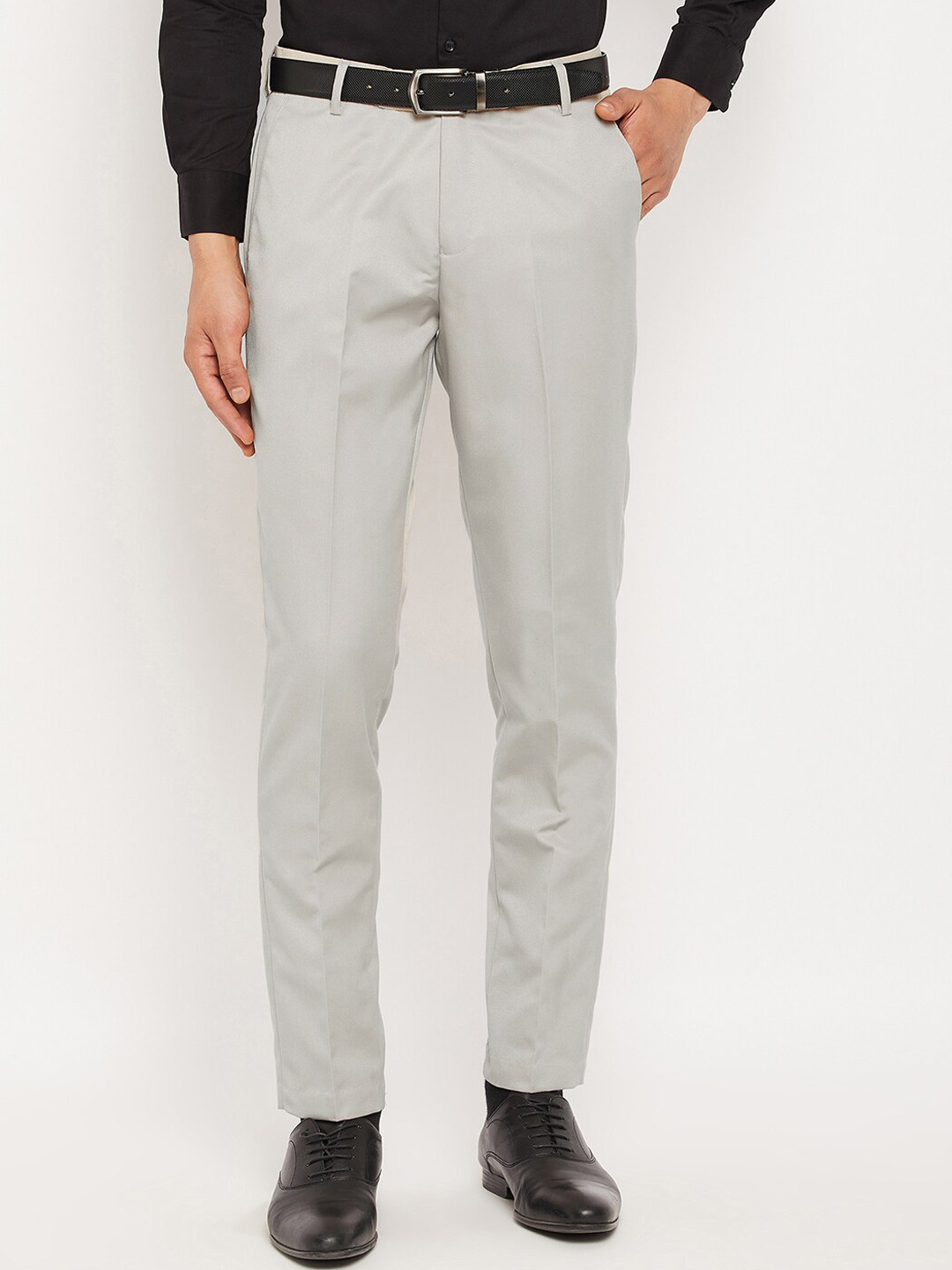 VEI SASTRE Men Beige Smart Slim Fit Trousers