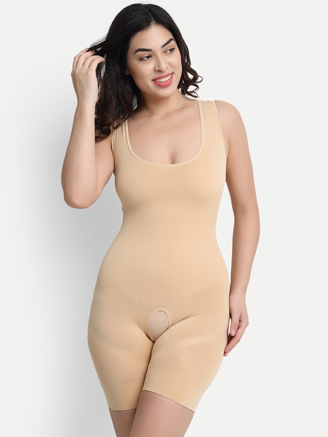 Flenzy Women Beige Full Body Shapewear