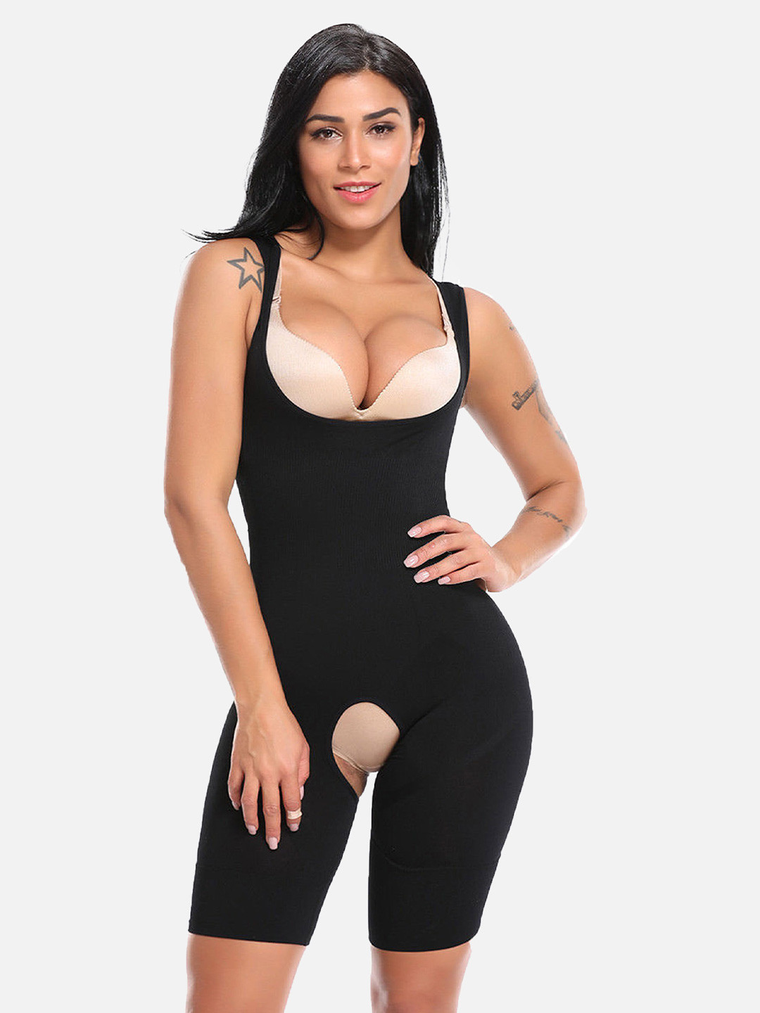 Flenzy Women Black Body Shapewear