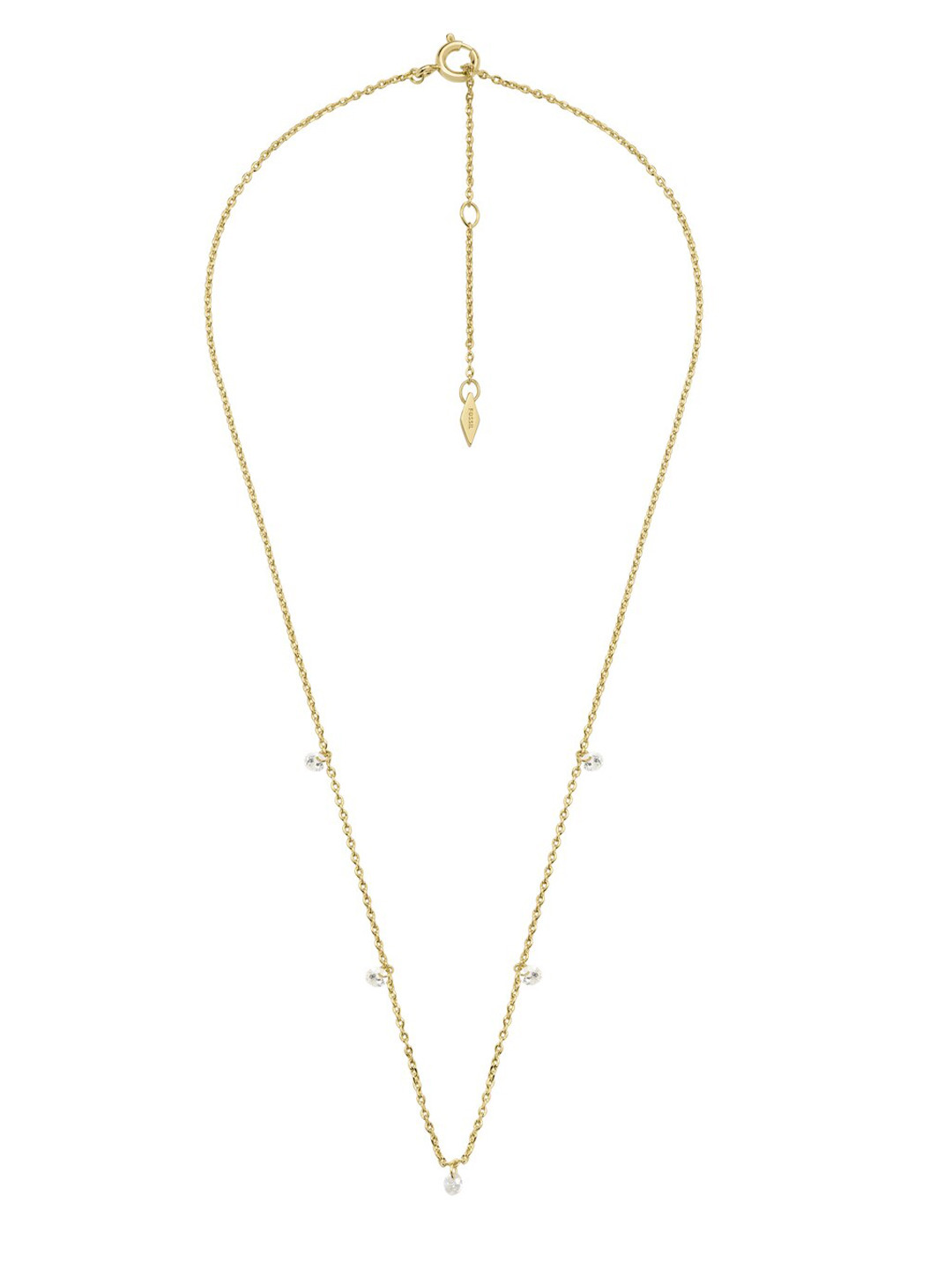 Fossil Gold-Plated & White Brass Necklace