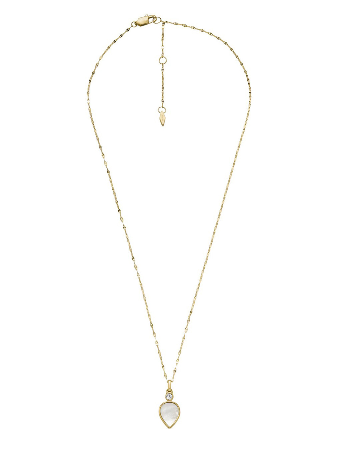 Fossil Women Gold-Plated & White Chain