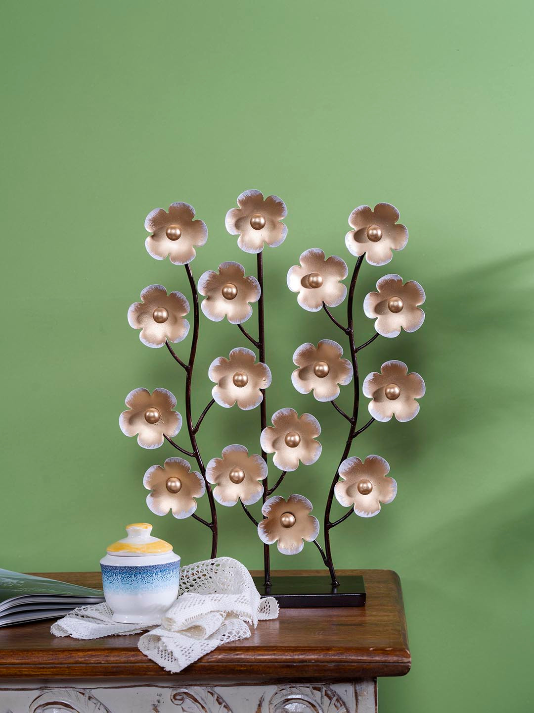 vedas F-Liana Metal Living Room Medium Showpiece - 17 Inches