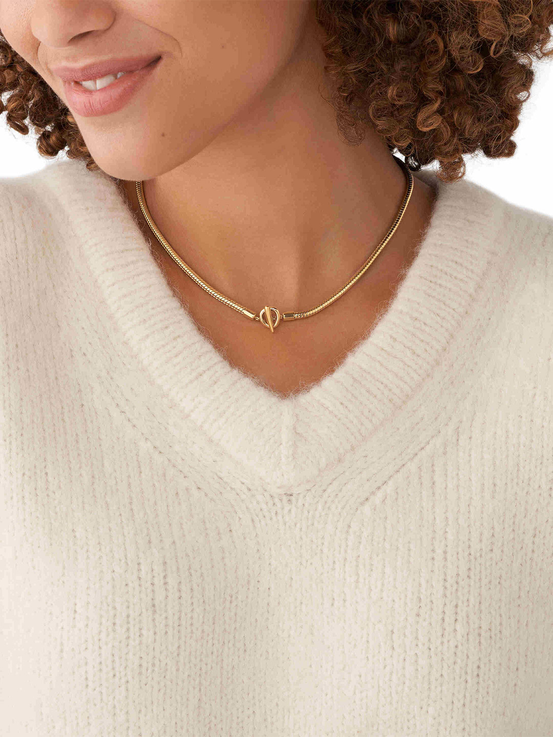SKAGEN Gold Plated Pendant With Chain