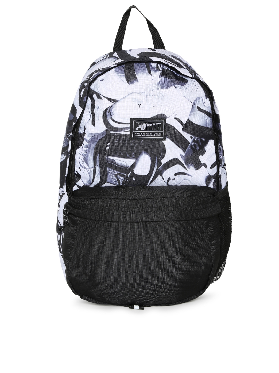 Puma black sales and white backpack