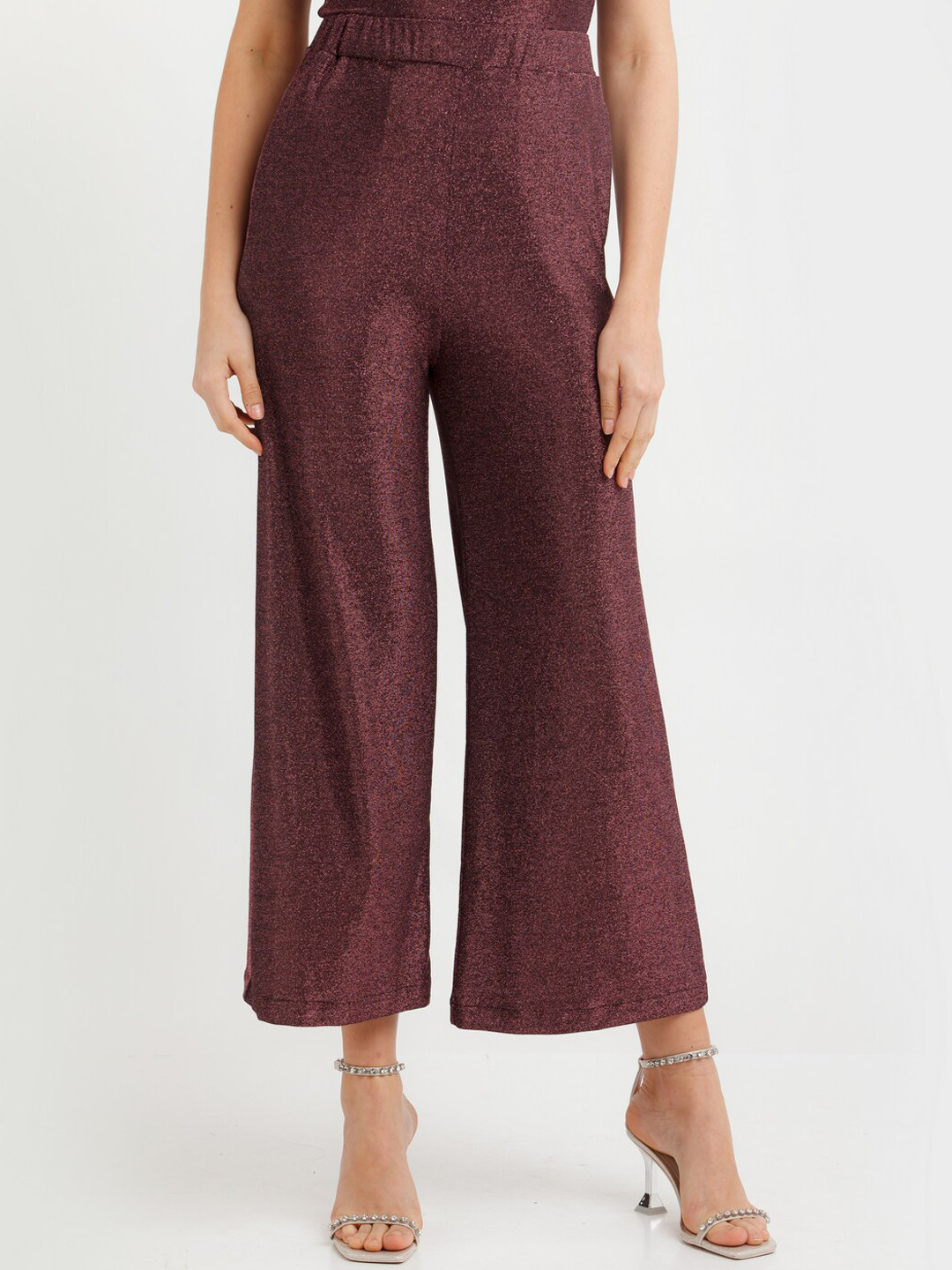 zink Z Women Brown High-Rise Trousers