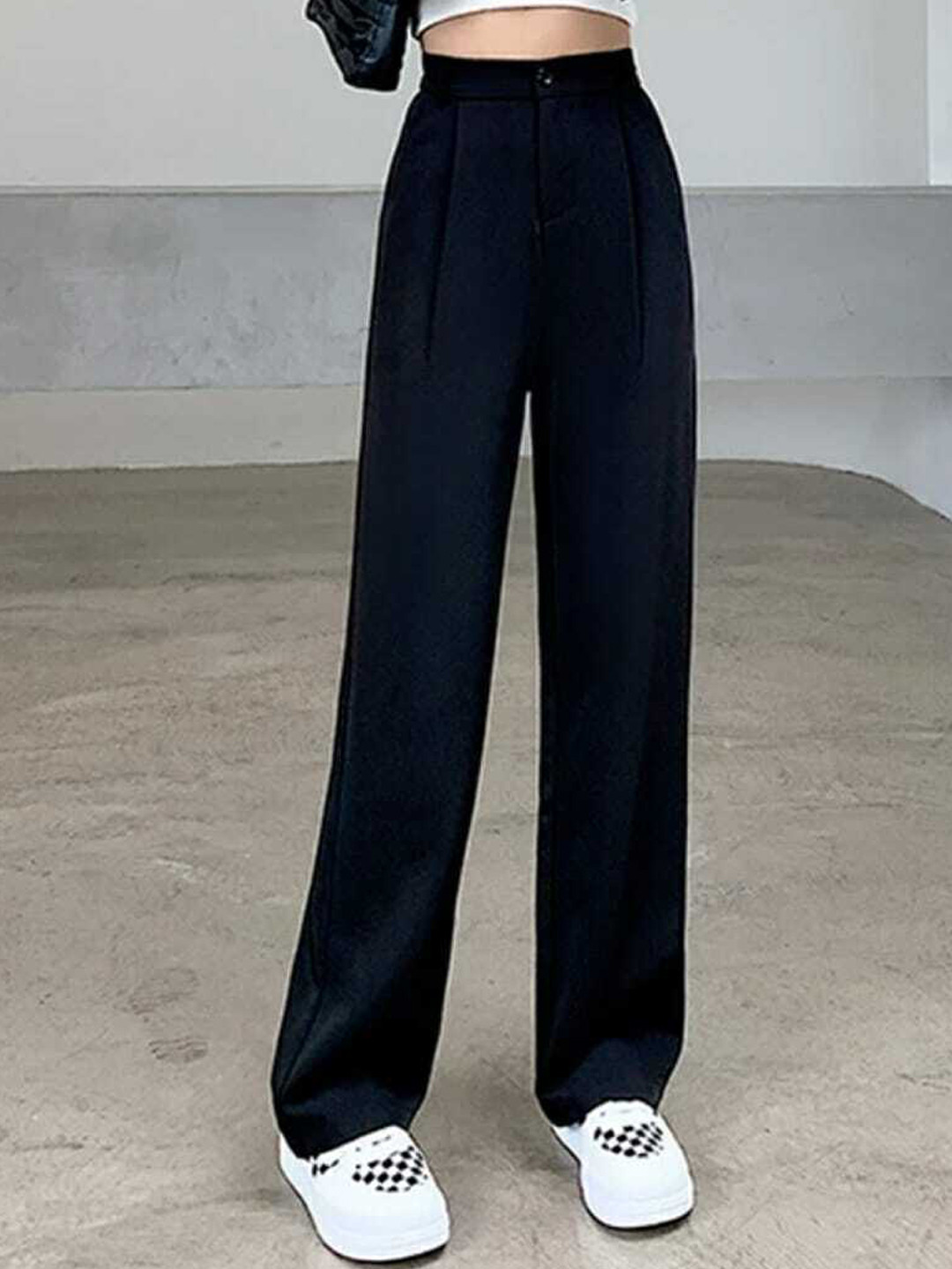 BROADSTAR Women Pleated Korean Pants