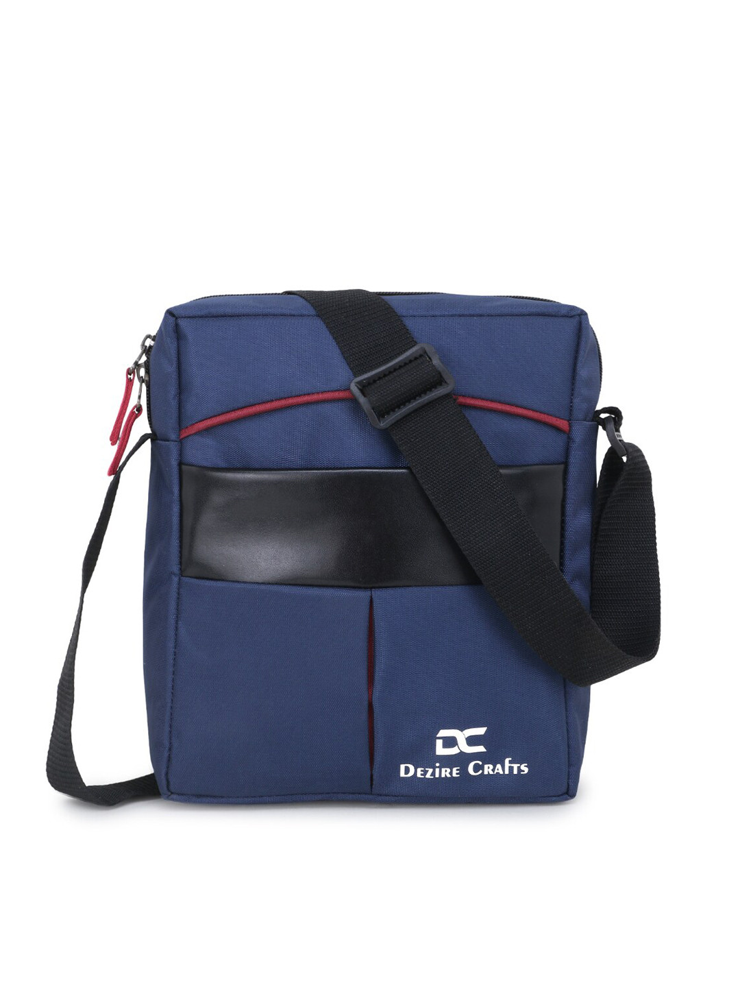 Dezire Crafts Navy Blue & Black Cross Body Messenger Bag