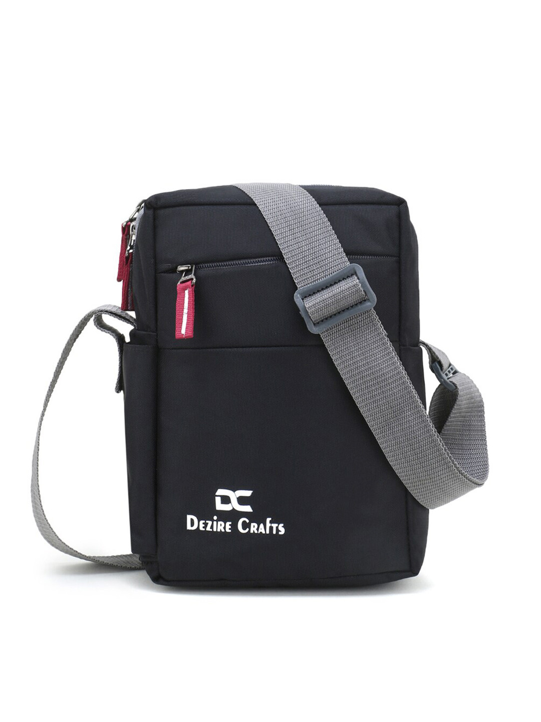 Dezire Crafts Black & Grey Cross Body Messenger Bag