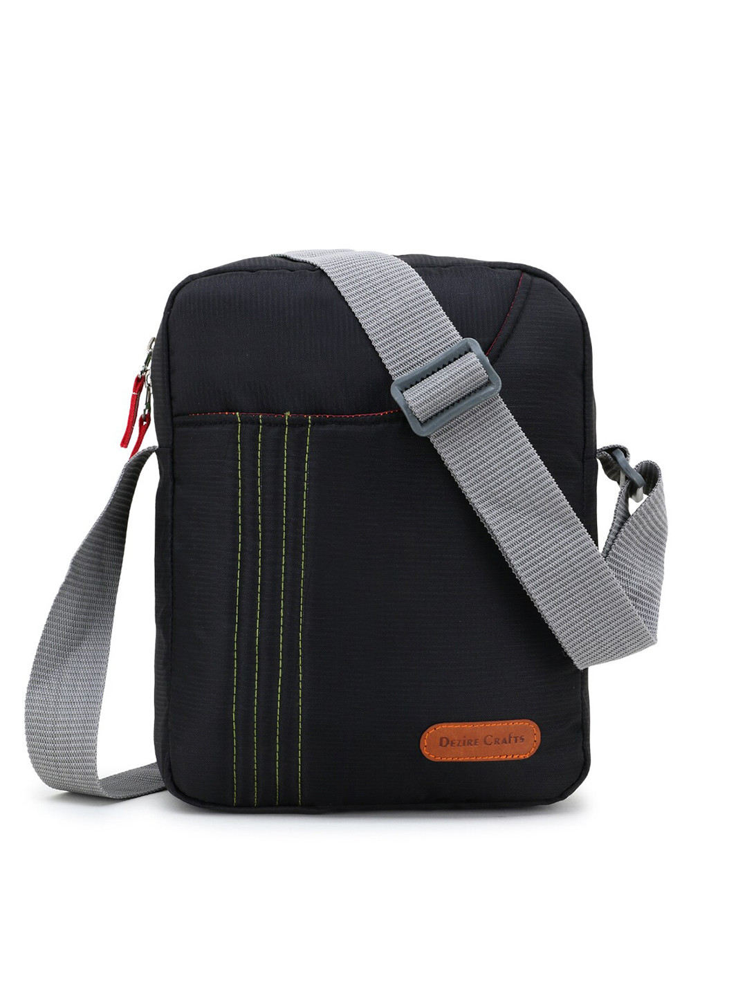 Dezire Crafts Unisex Black & Grey Messenger Bag