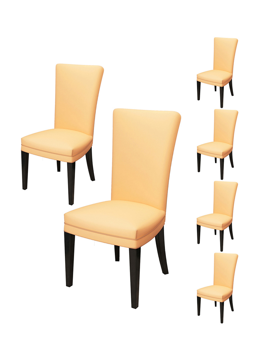 Nendle Set of 6 Beige Dining Table Chair Covers