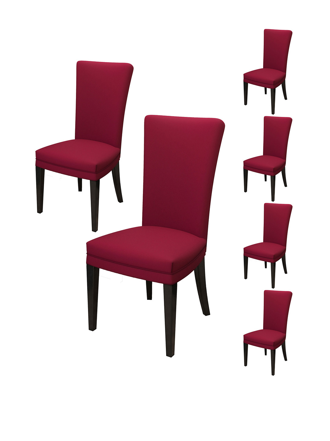 Nendle Set Of 6 Maroon Chair Covers