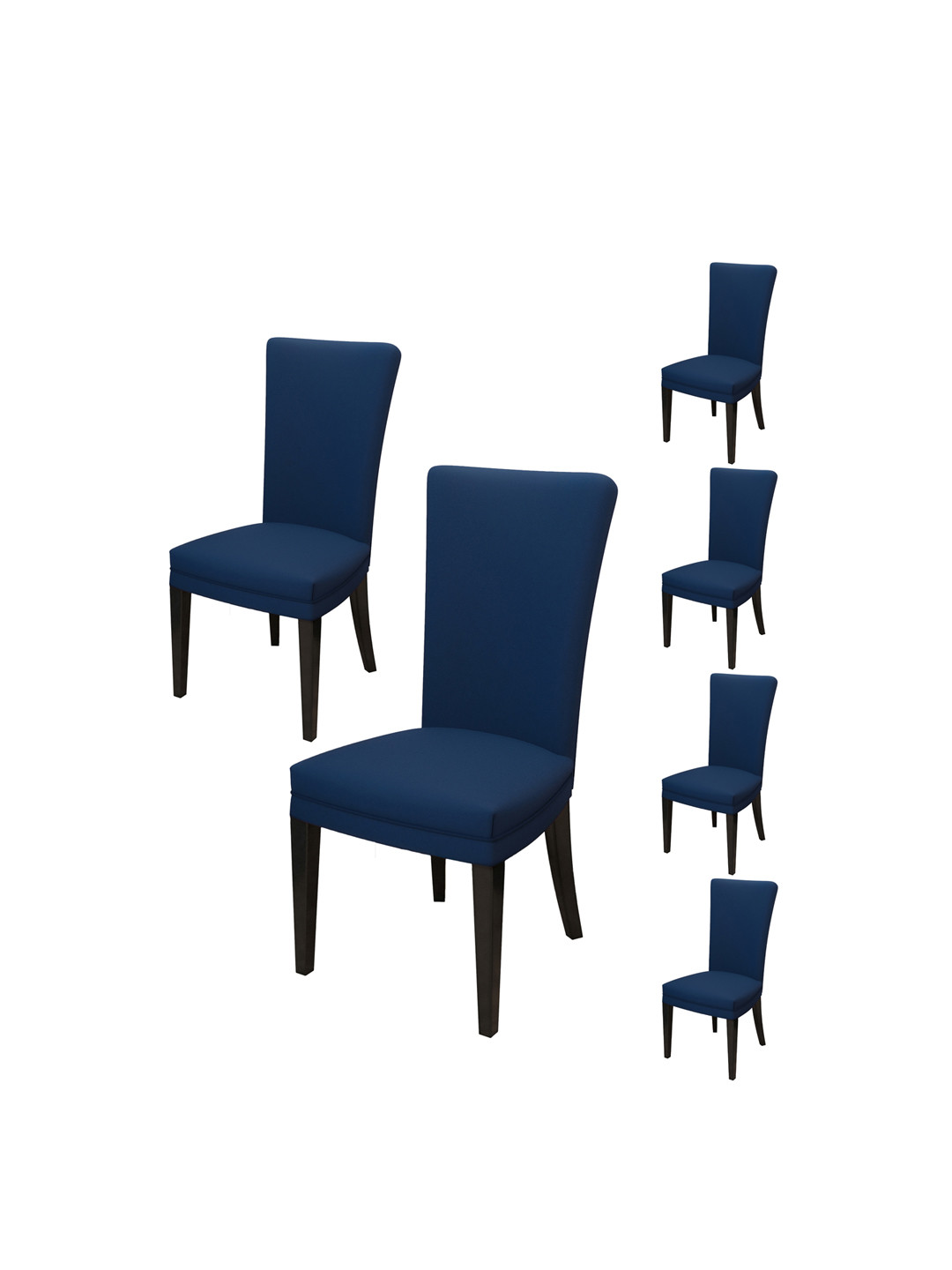 Nendle Set Of 6 Navy Blue Chair Cover