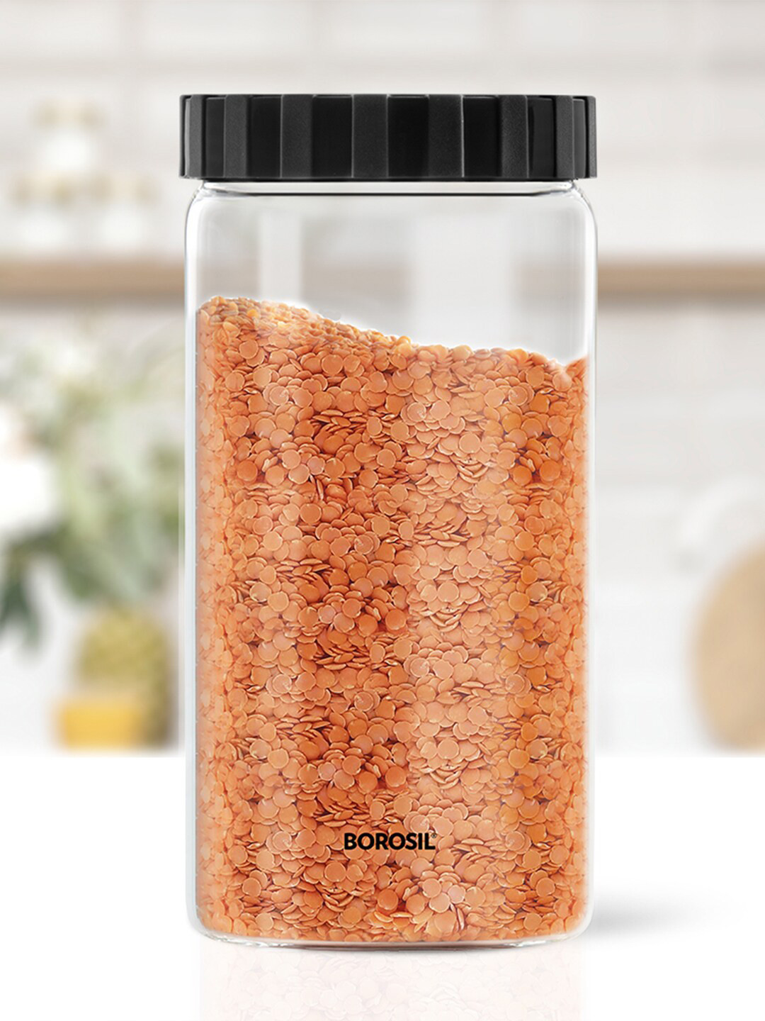 BOROSIL Endura Transparent Glass Microwave Proof Kitchen Storage 1.2 L