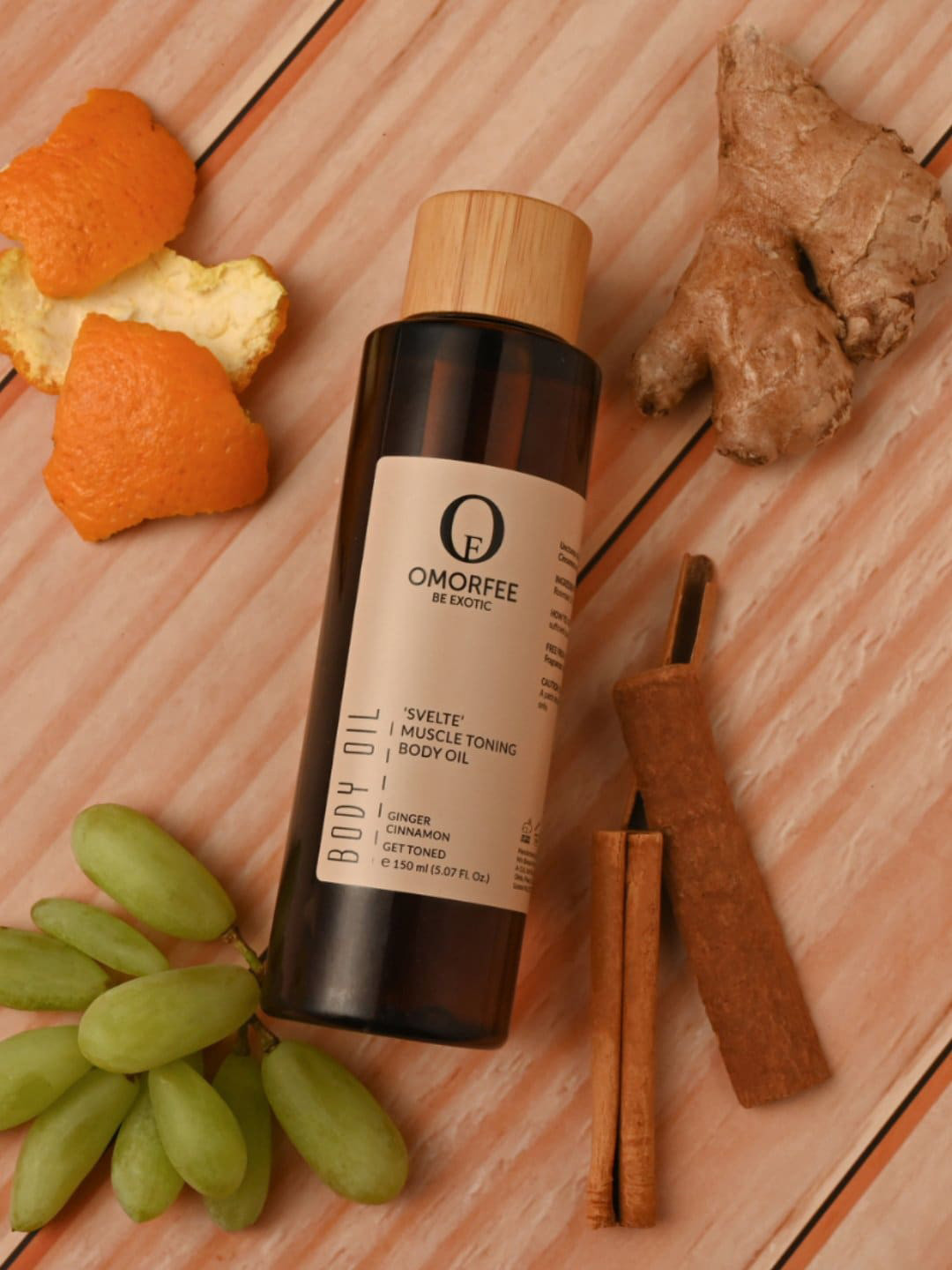 OMORFEE Be Exotic Svelte Muscle Toning Body Massage Oil with Ginger & Cinnamon - 150ml