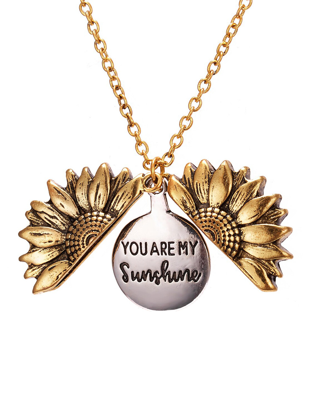 Young & Forever Gold-Toned & Silver-Toned Silver Gold-Plated Necklace