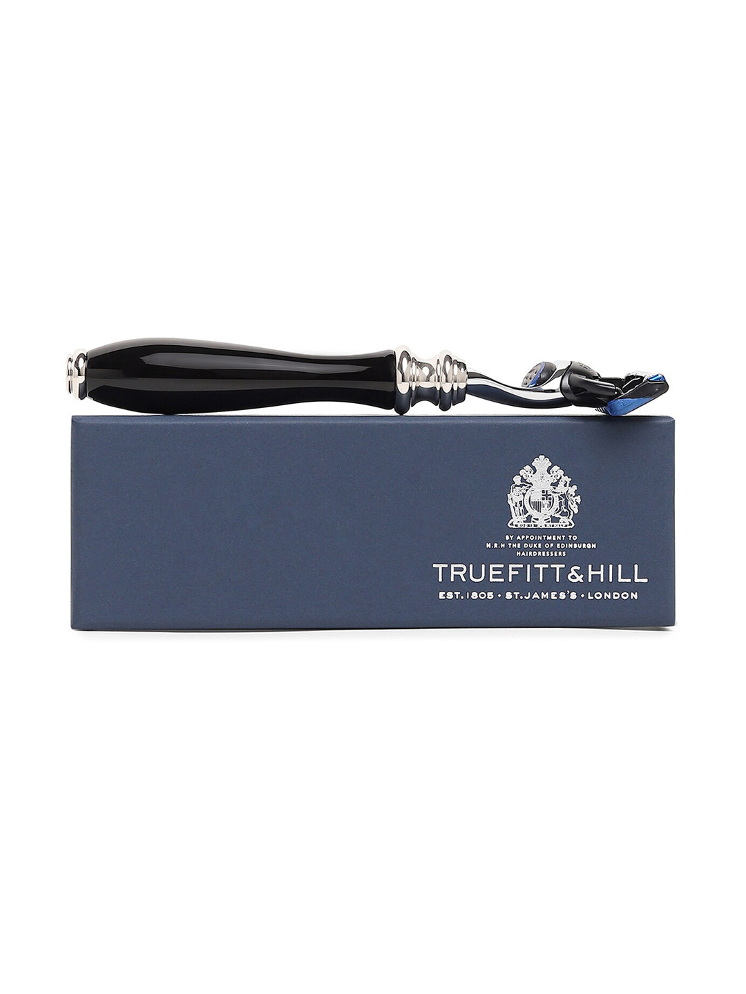 TRUEFITT & HILL Men Faux Ebony Fusion Chrome Wellington Shaving Razor