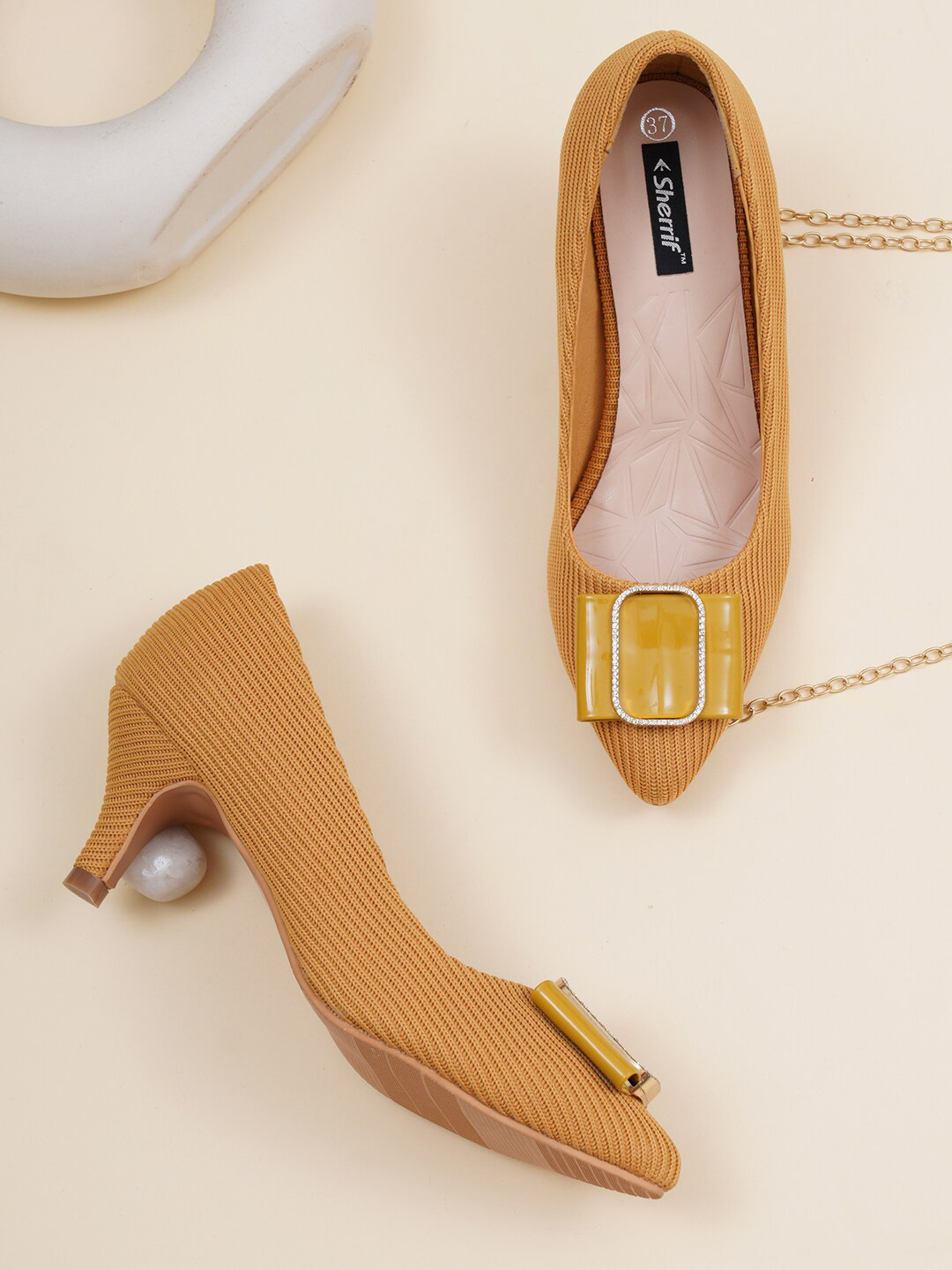 Sherrif Shoes Women Pointed Toe Pump Heels