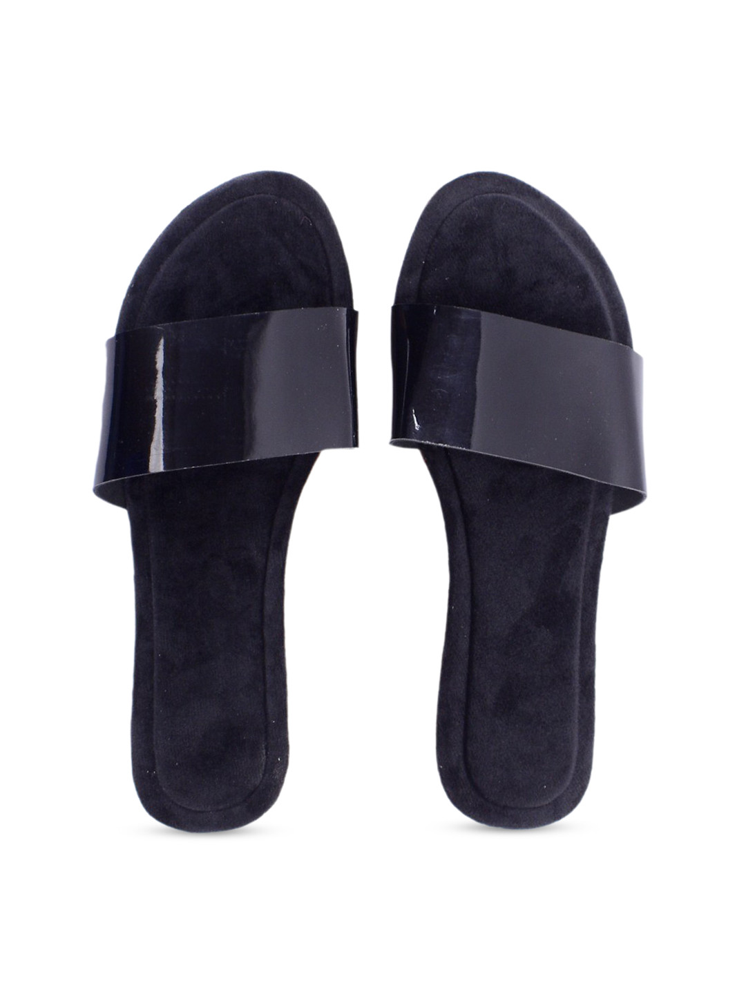 Apratim Women Black Party Open Toe Flats