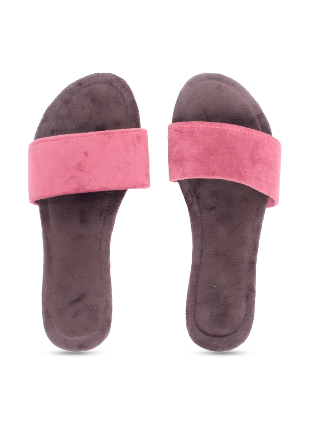 Apratim Women Pink Colourblocked Open Toe Flats