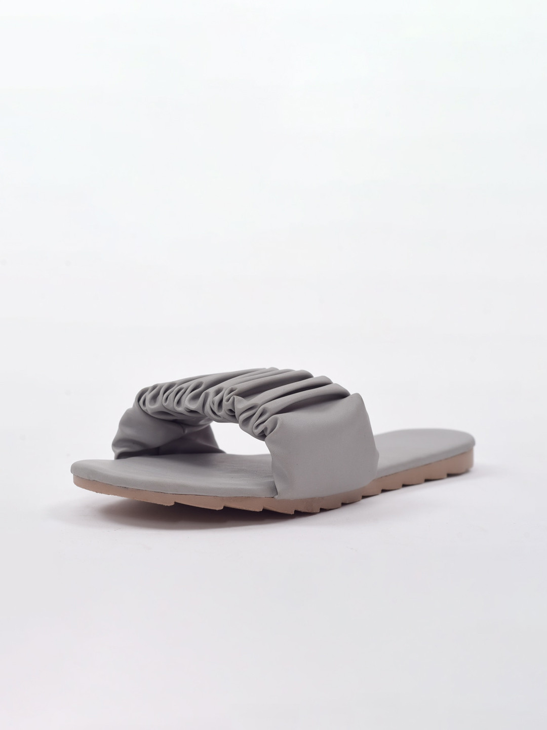 Apratim Women Grey Open Toe Flats