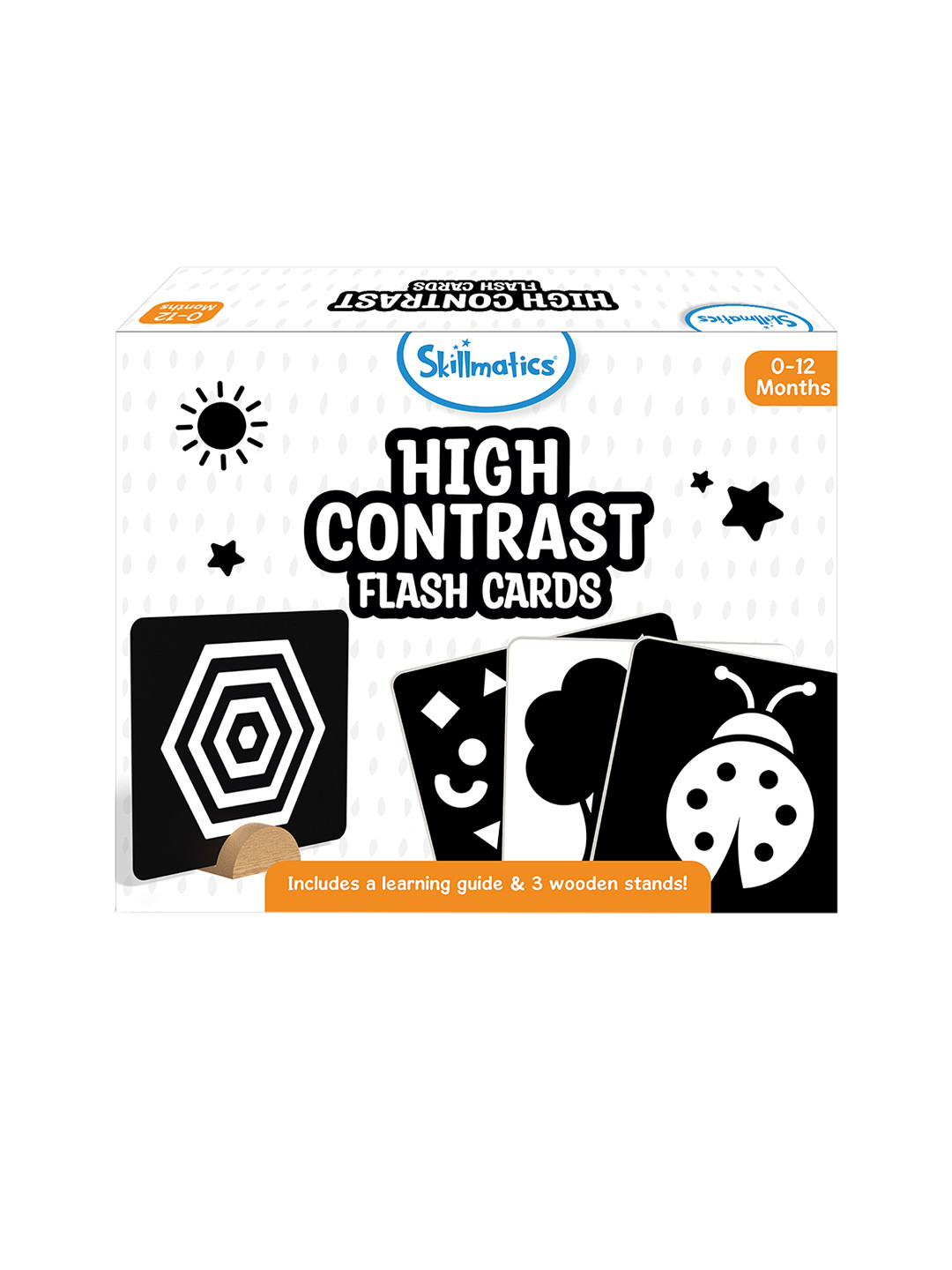 Skillmatics Kids Black Flash Cards High Contrast Activity Toys and Games