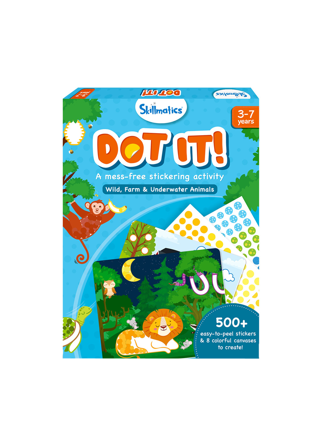 Skillmatics Unisex Kids Blue Card Wild Farm & Underwater Animals Activity Toys and Games