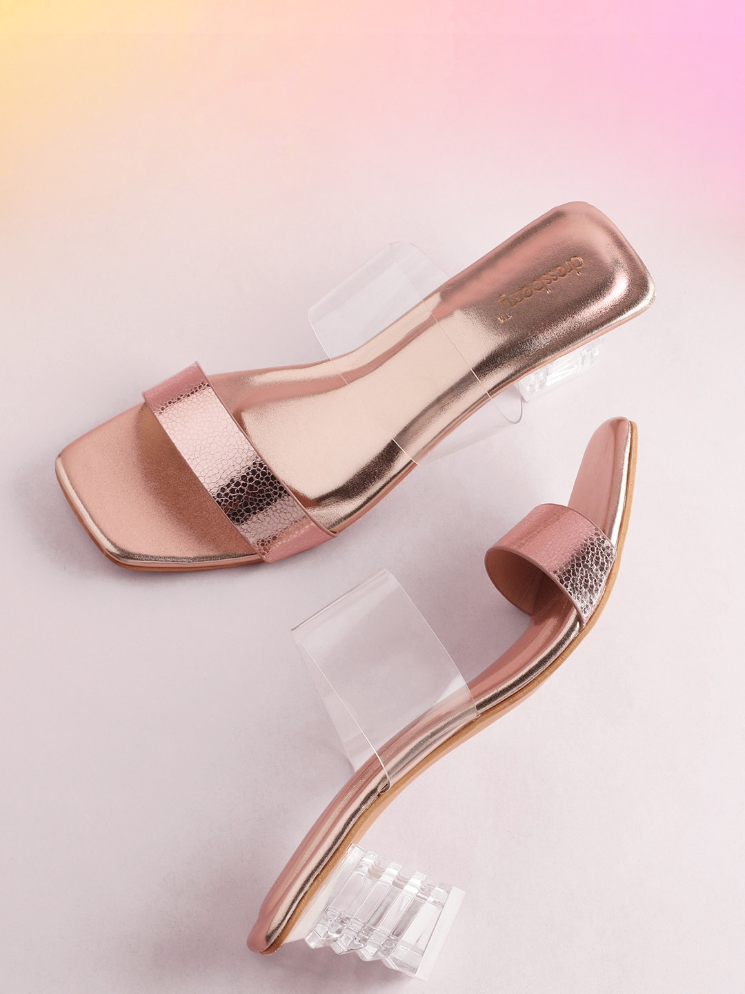 DressBerry Open Toe Block Heel