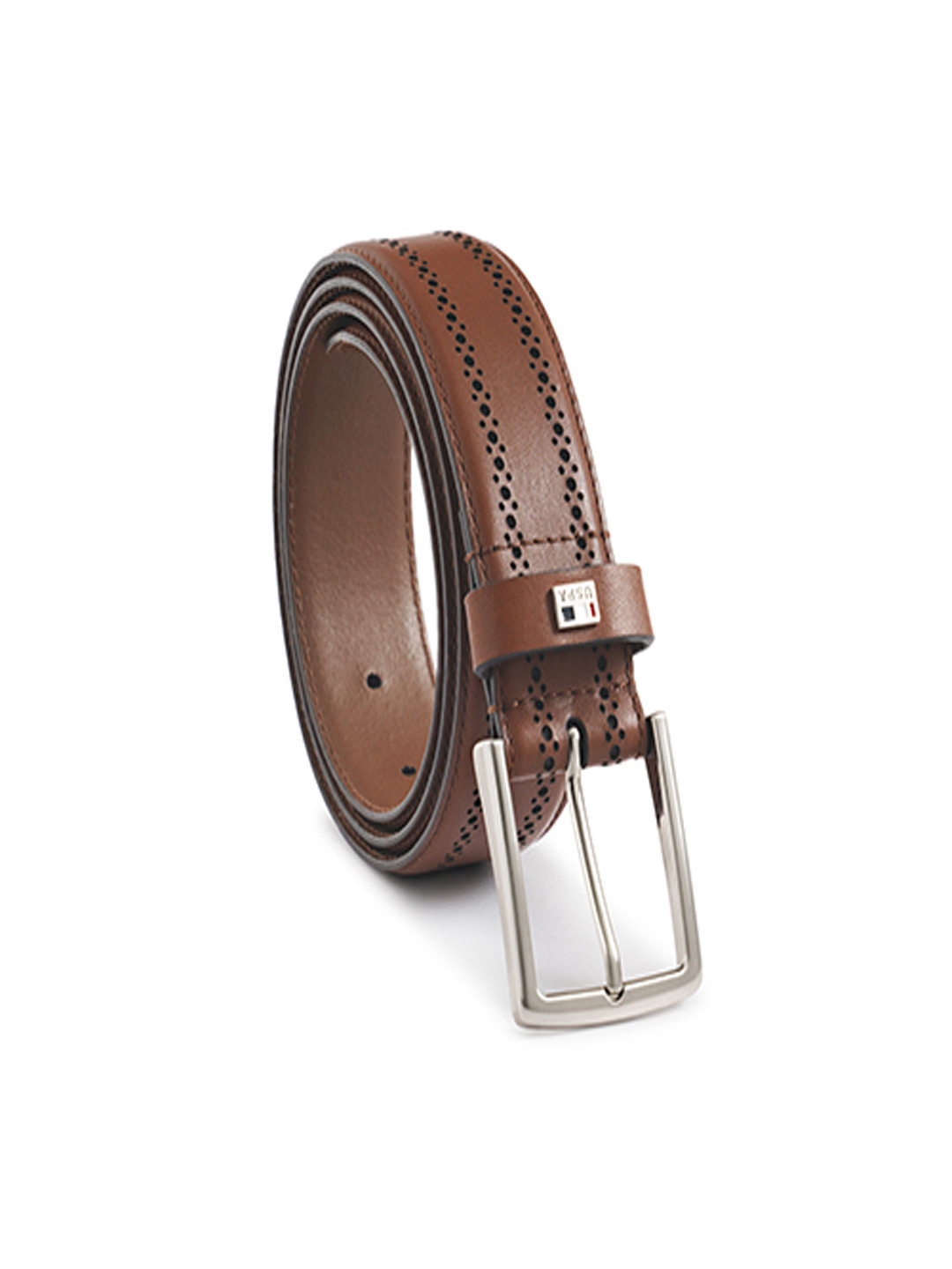 U S Polo Assn Men Brown Reversible Leather Belt