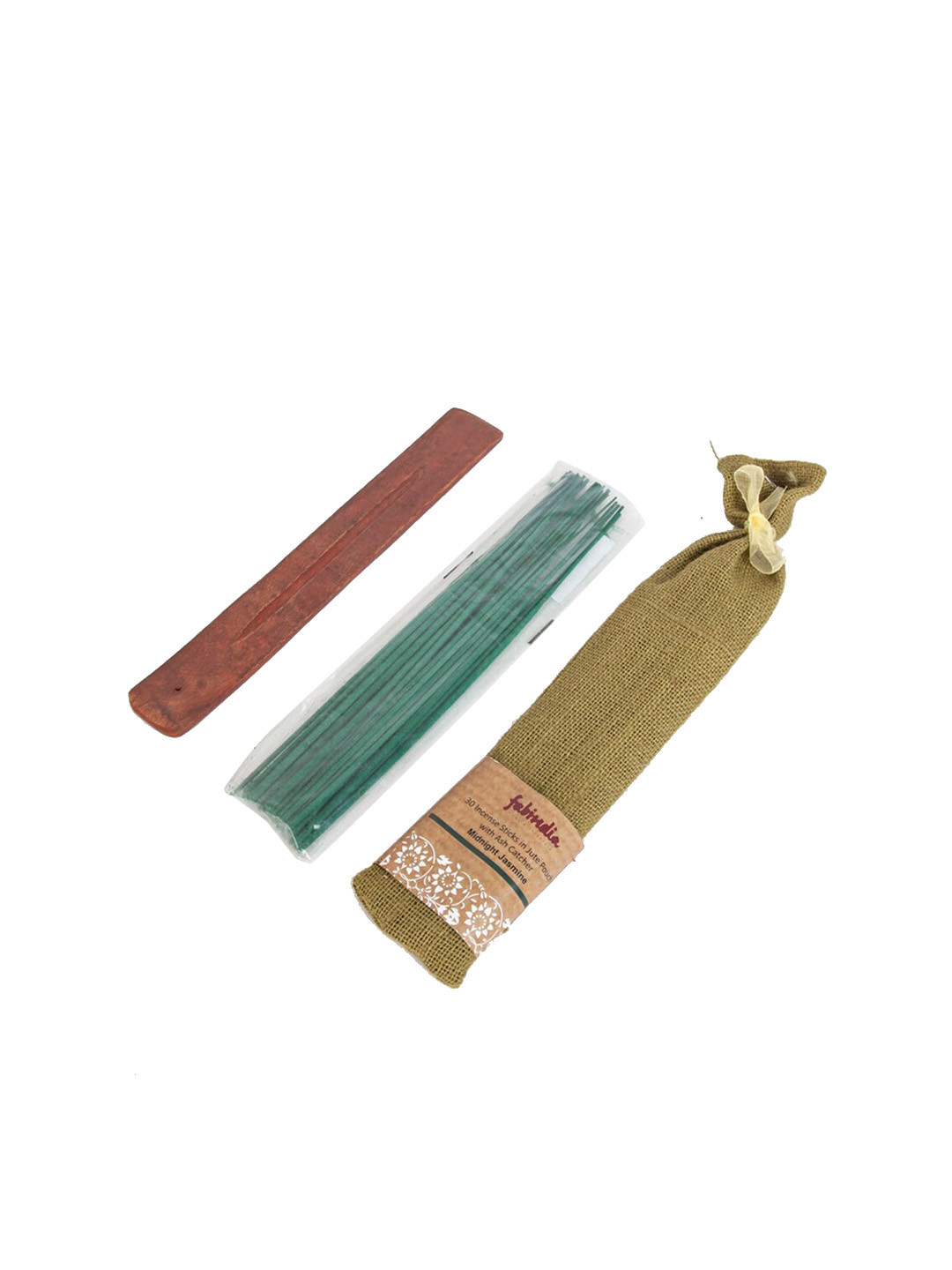 Fabindia Set of 30 Green Incense Sticks with Holder