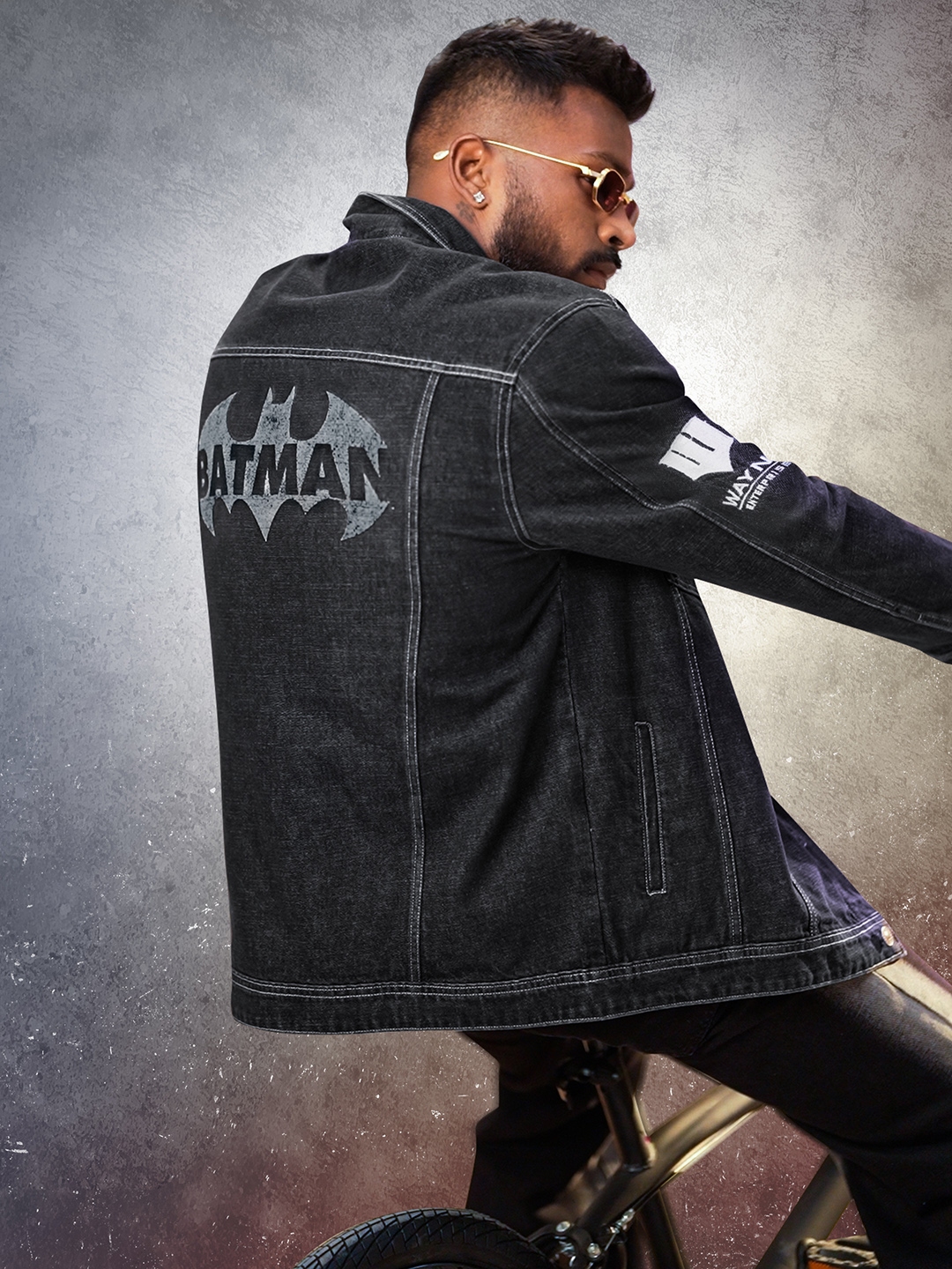 Guys black cheap denim jacket