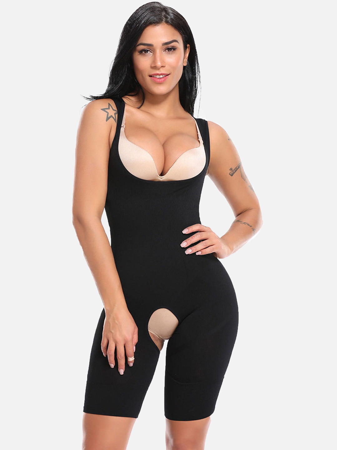 Spiaty Women Black Body Shapewear