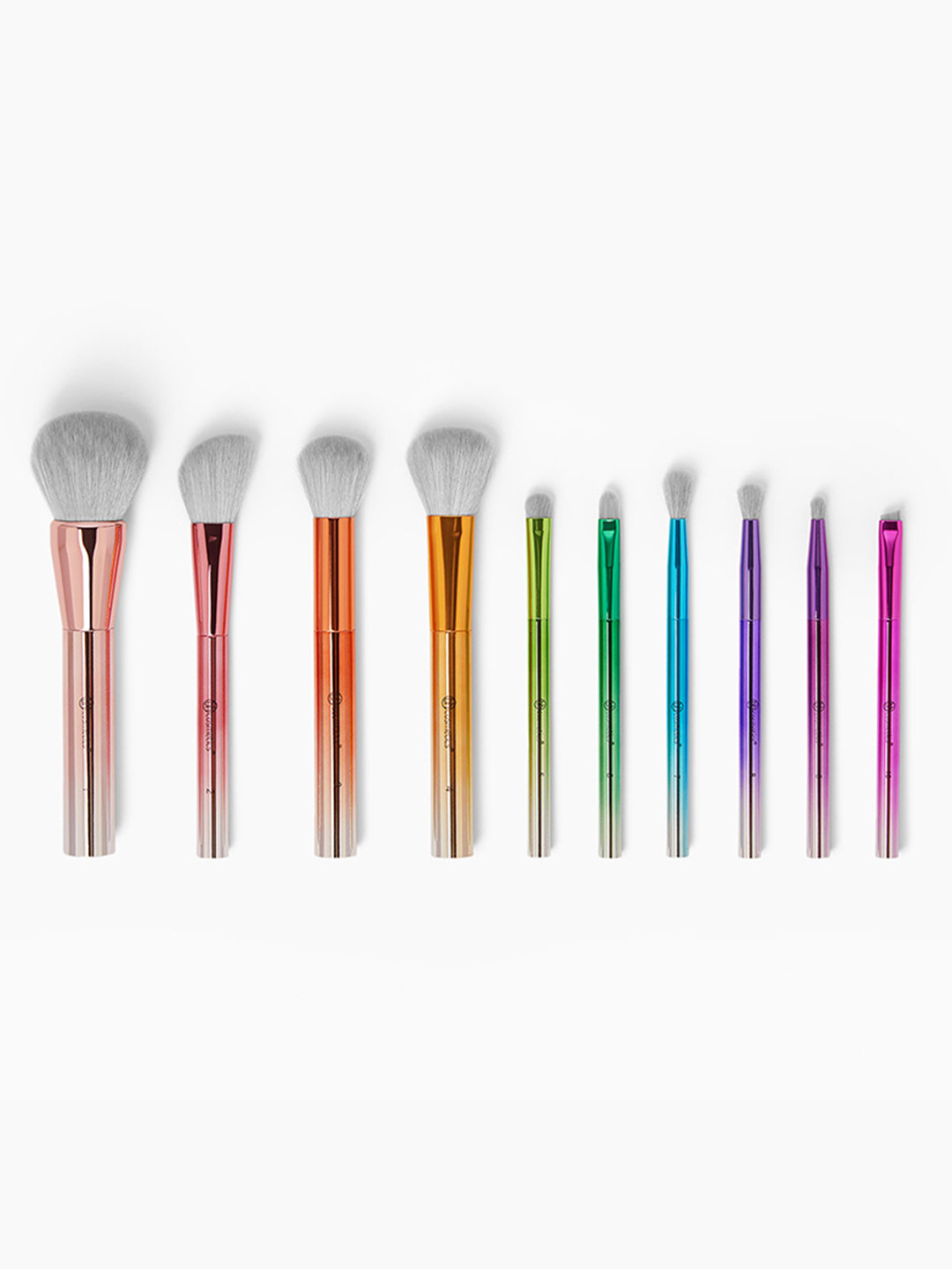 BH COSMETICS 10 Pcs Cruelty-Free Take Me Back To Brazil Makeup Brush Set