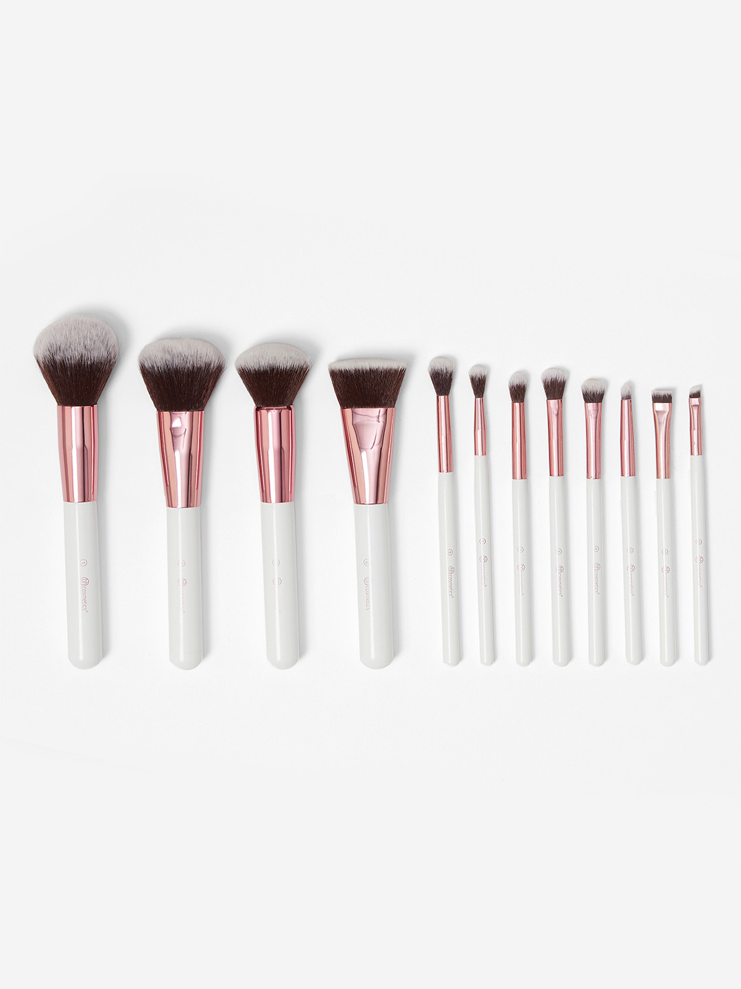 BH COSMETICS Crystal Quartz 12-Piece Makeup Brush Set - White & Rose-Gold