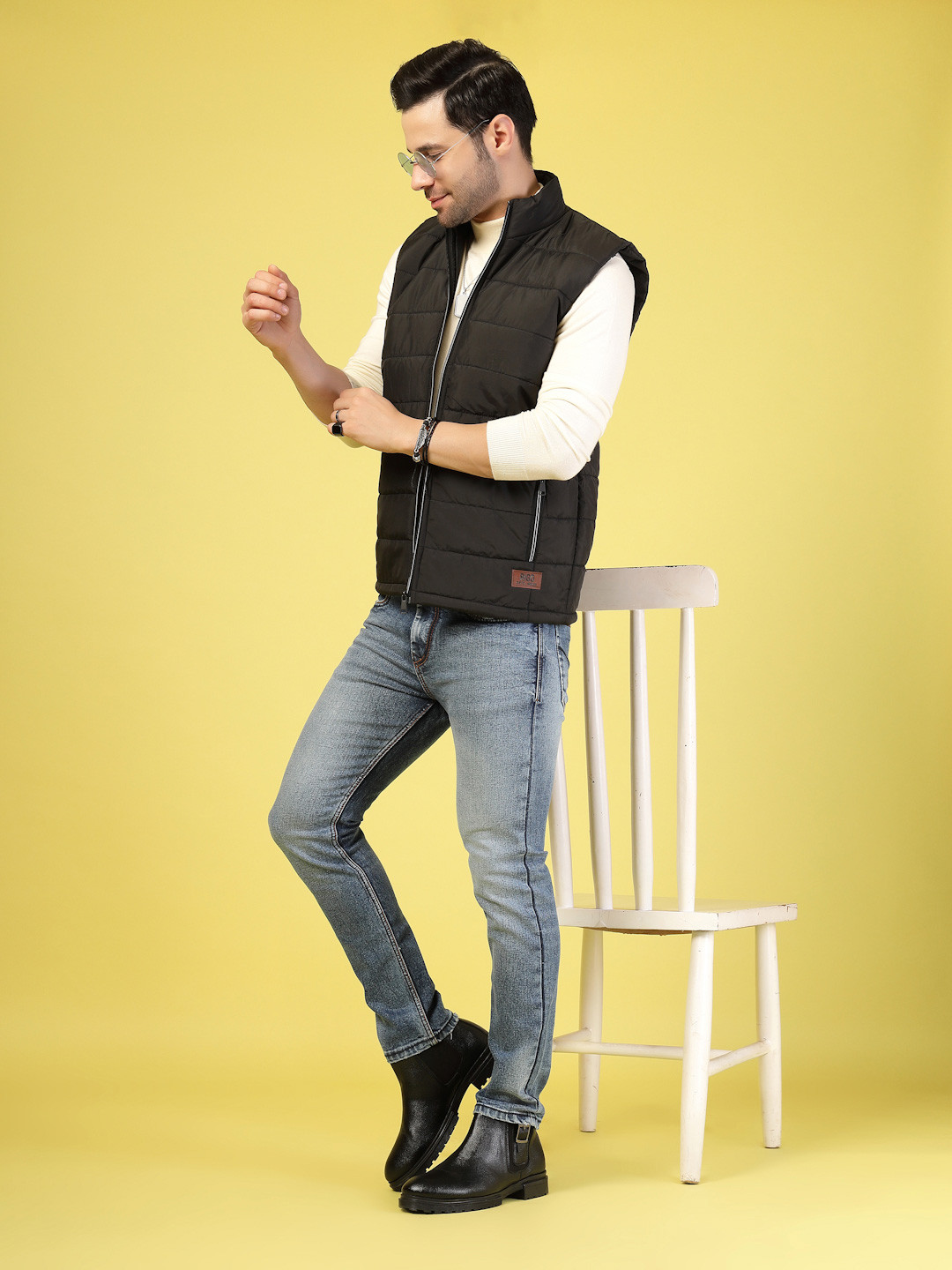 Rigo Men Black Lightweight Outdoor Puffer Jacket