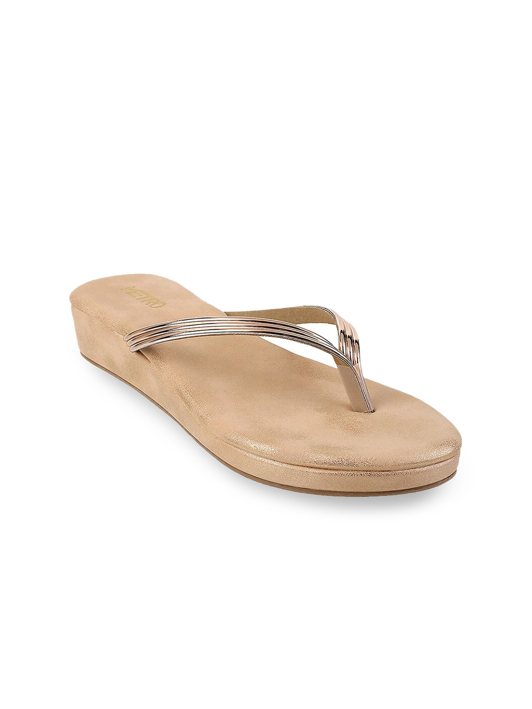 Metro Women Pink Open Toe Flats