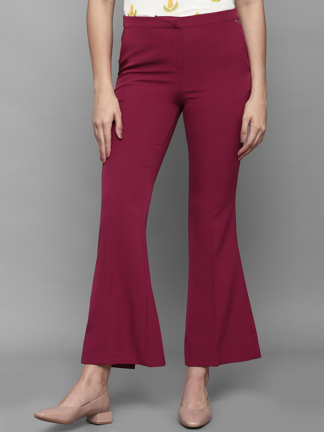 Allen Solly Woman Women Purple Bootcut Trouser