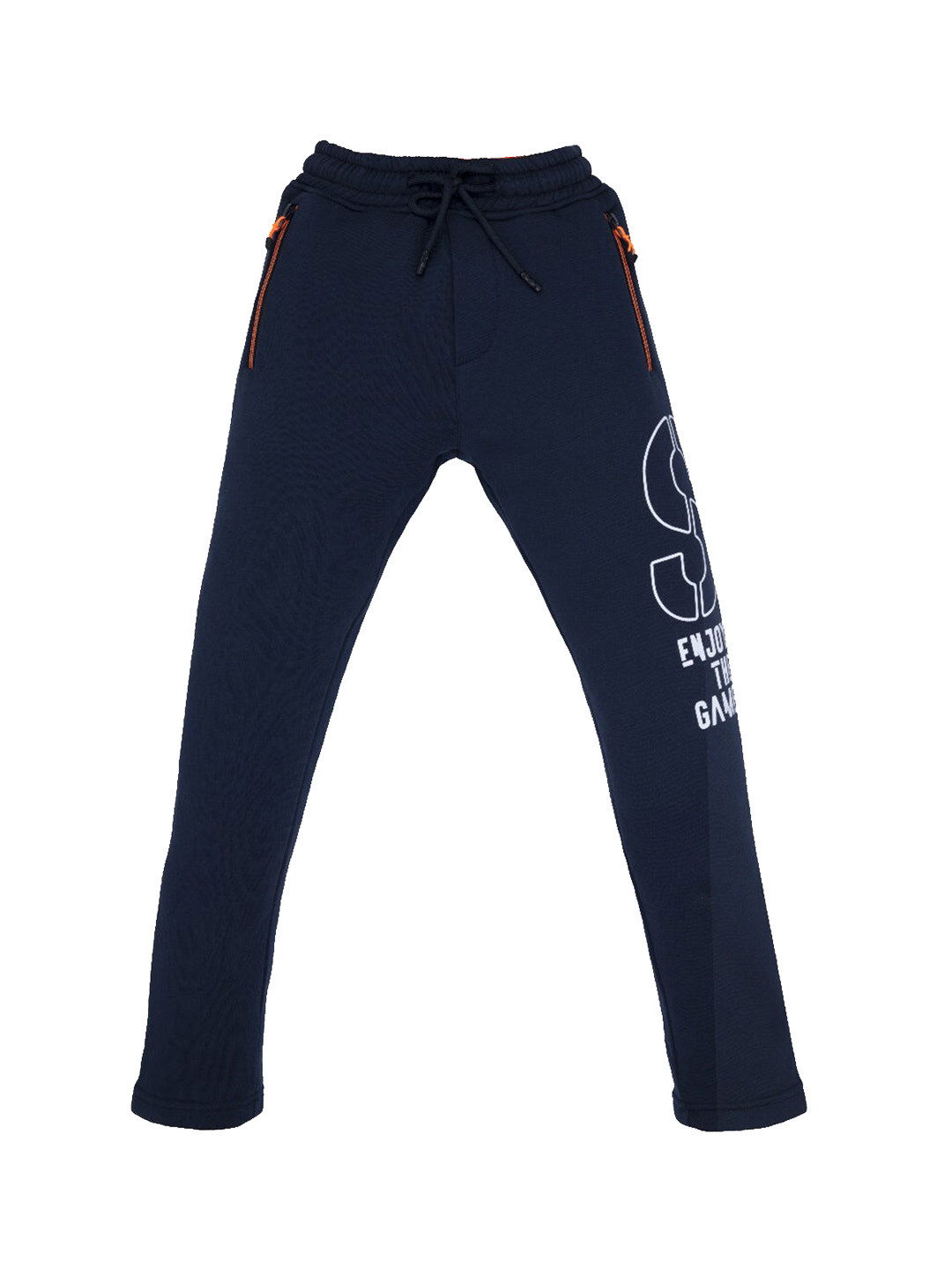 Status Quo Boys Navy Blue Self Design Track Pants