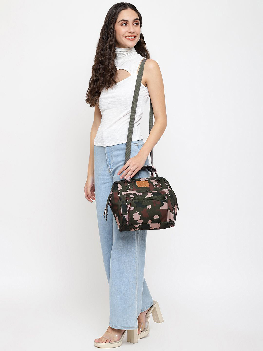 VISMIINTREND Camouflage Printed Convertible Diaper Backpack & Tote Bag